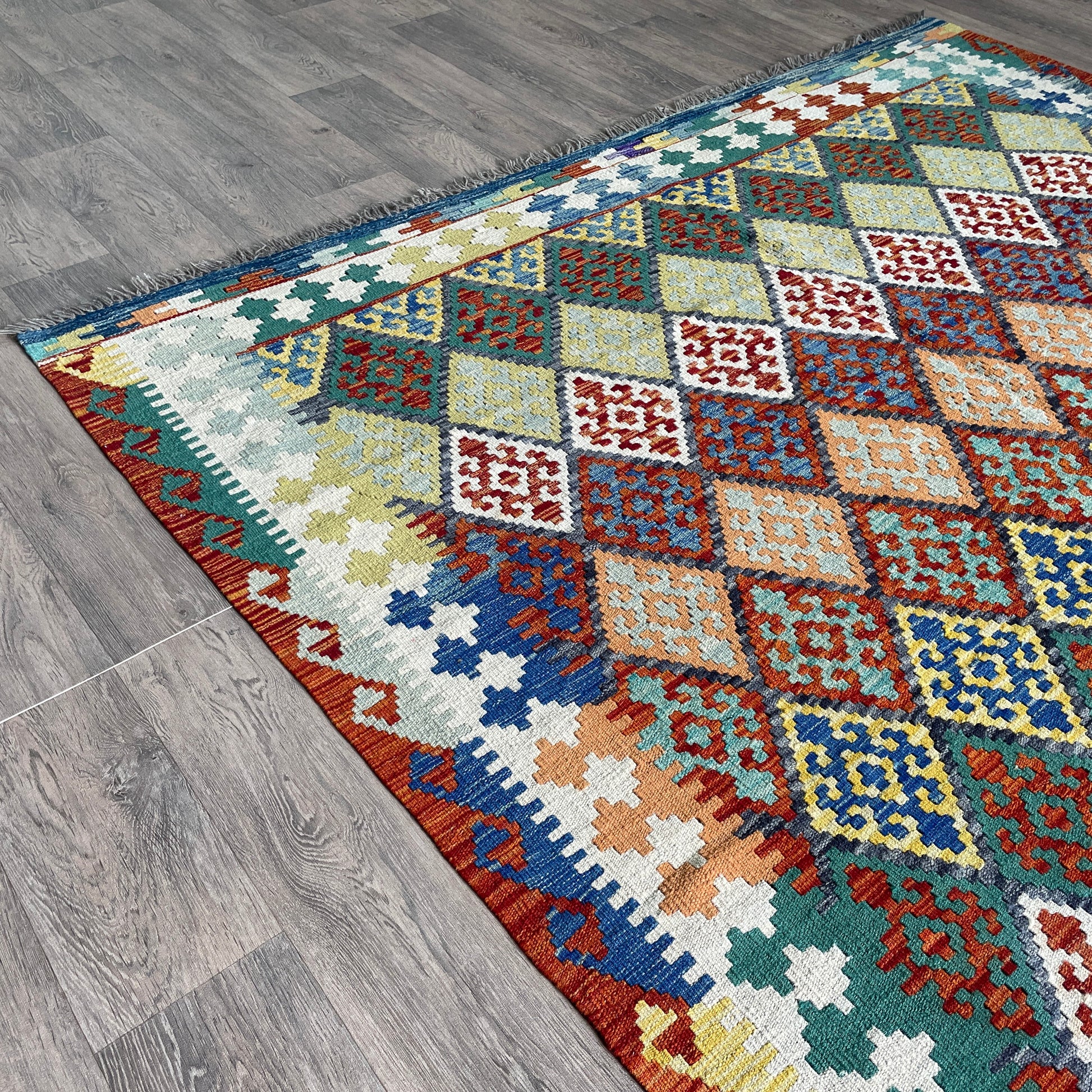 237 x 196 cm | Afghan Kilim Rug