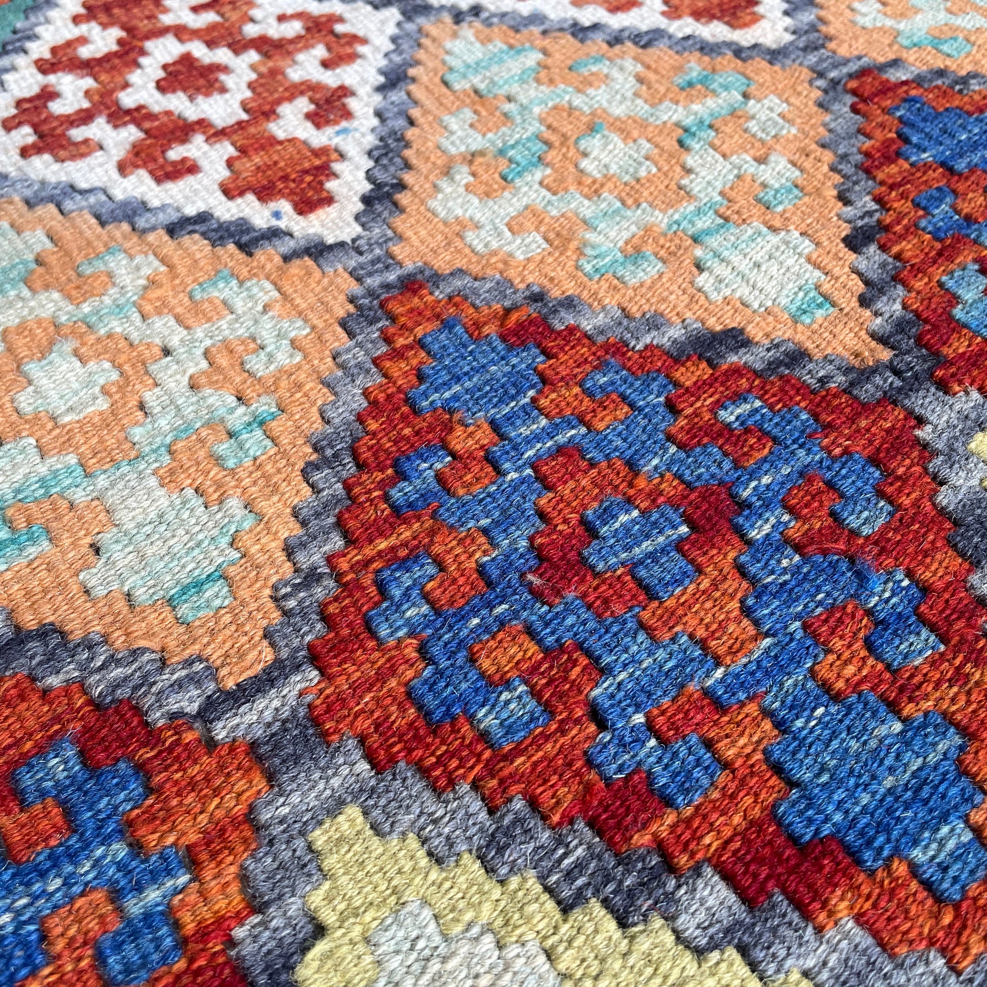 237 x 196 cm | Afghan Kilim Rug