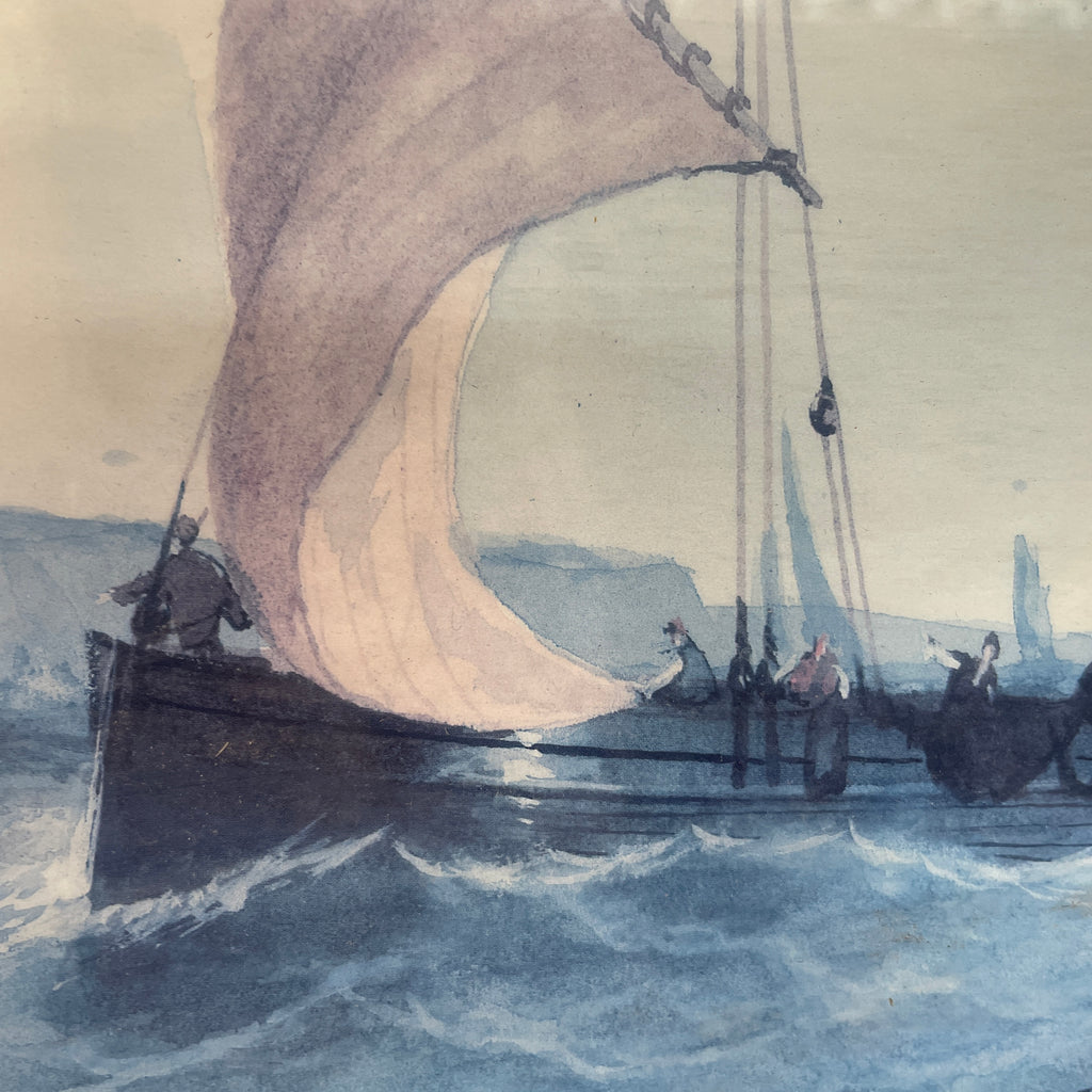 Sailing Vessels in Choppy Seas (Robert Moore, 1905–1963)