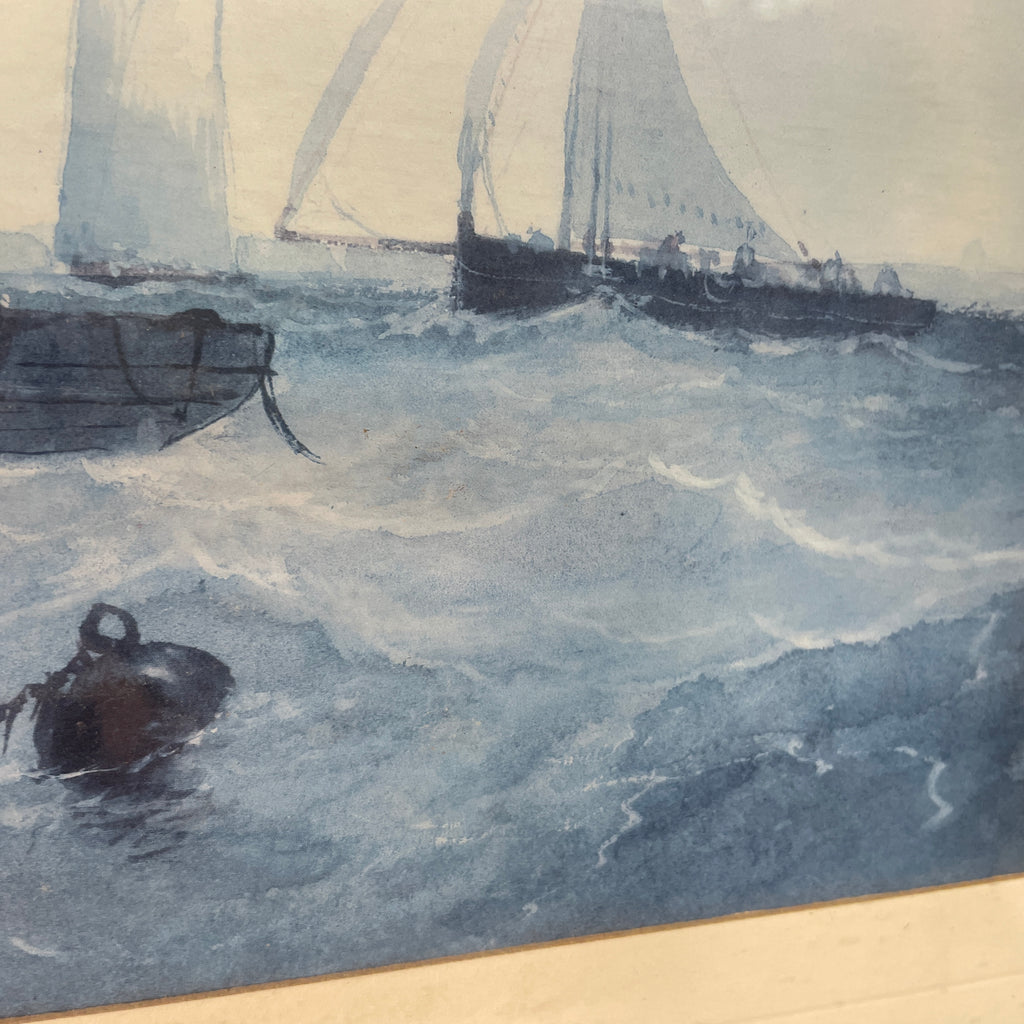 Sailing Vessels in Choppy Seas (Robert Moore, 1905–1963)