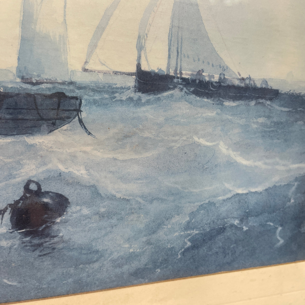 Sailing Vessels in Choppy Seas (Robert Moore, 1905–1963)