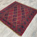 Afghan Mushwani Square Rug