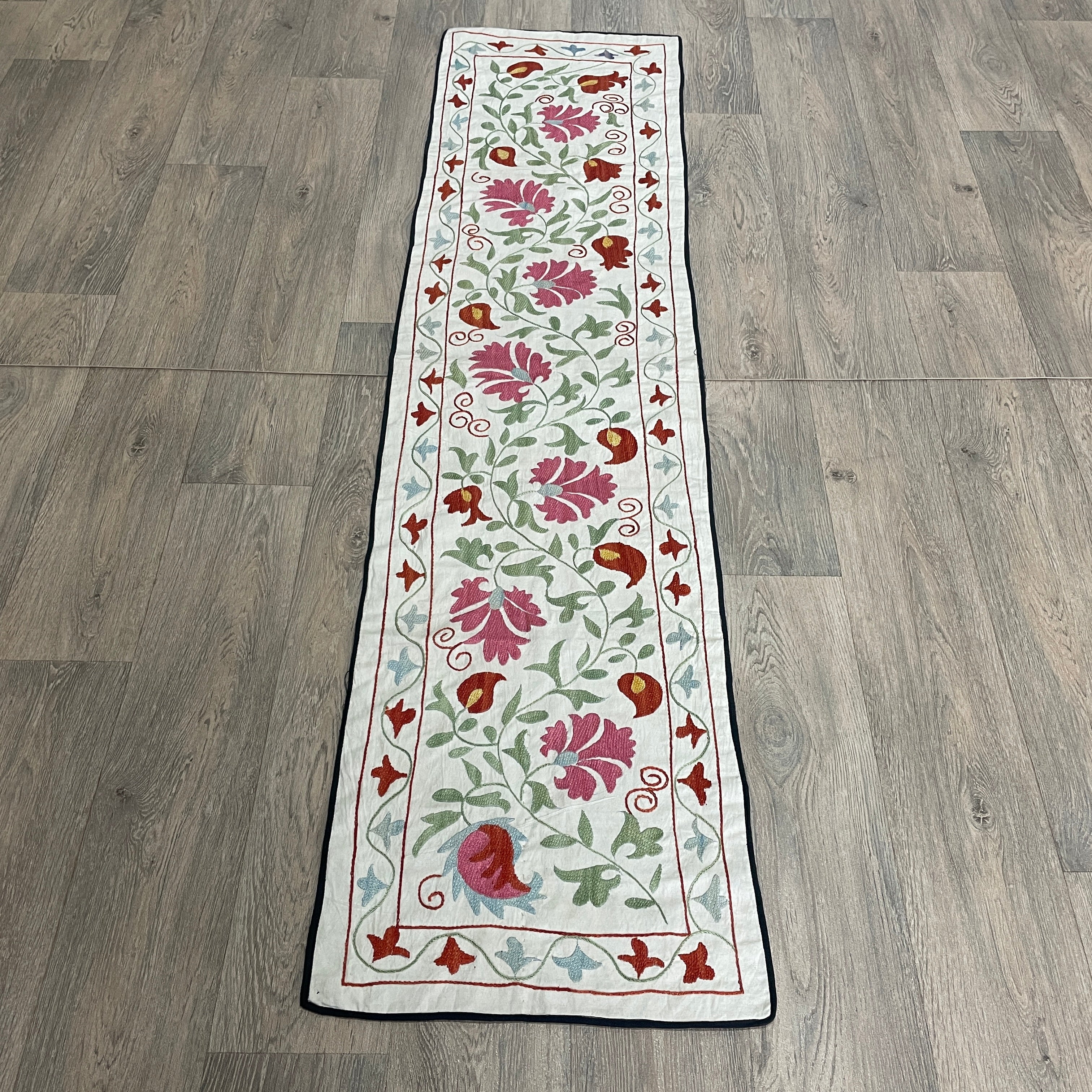 Uzbek Suzani Table Runner