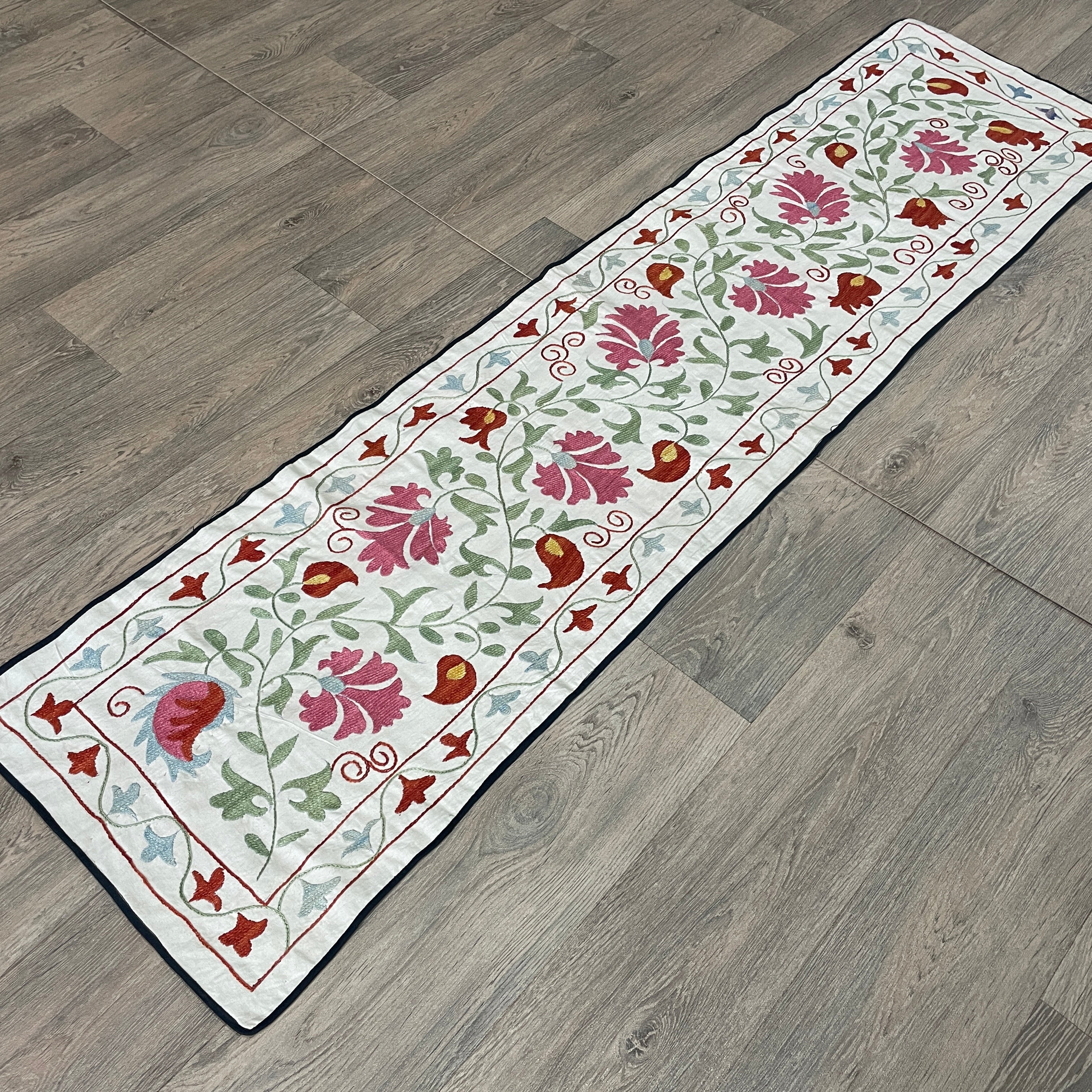 Uzbek Suzani Table Runner
