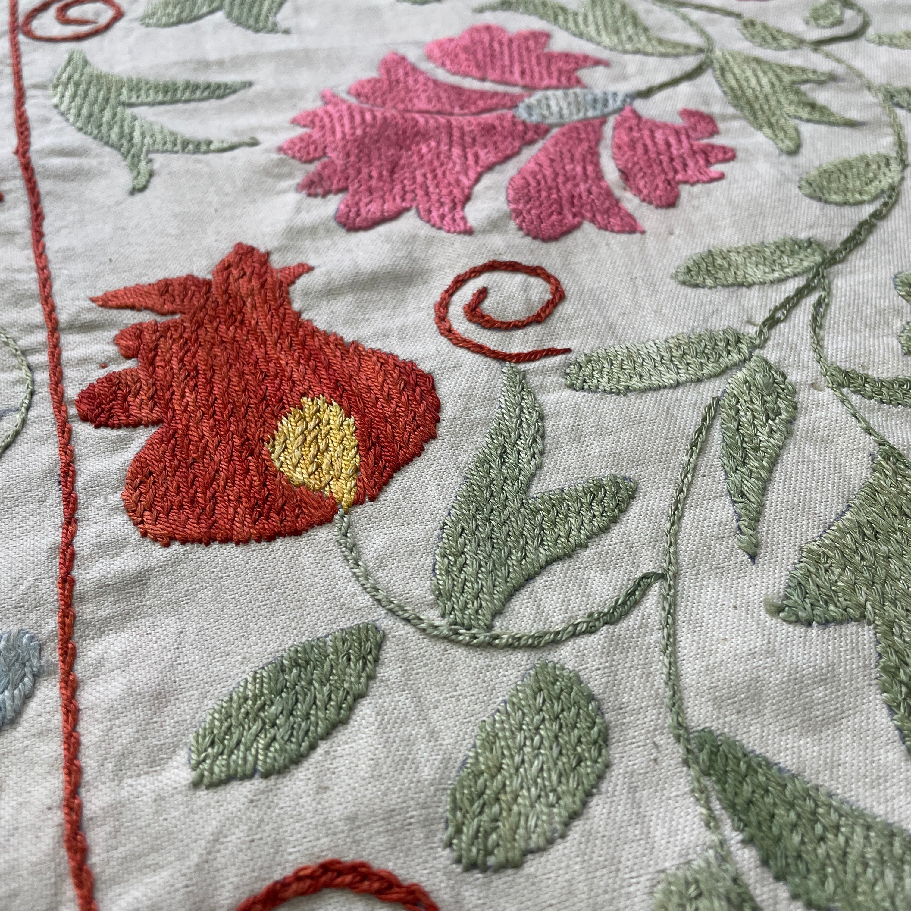 Uzbek Suzani Table Runner