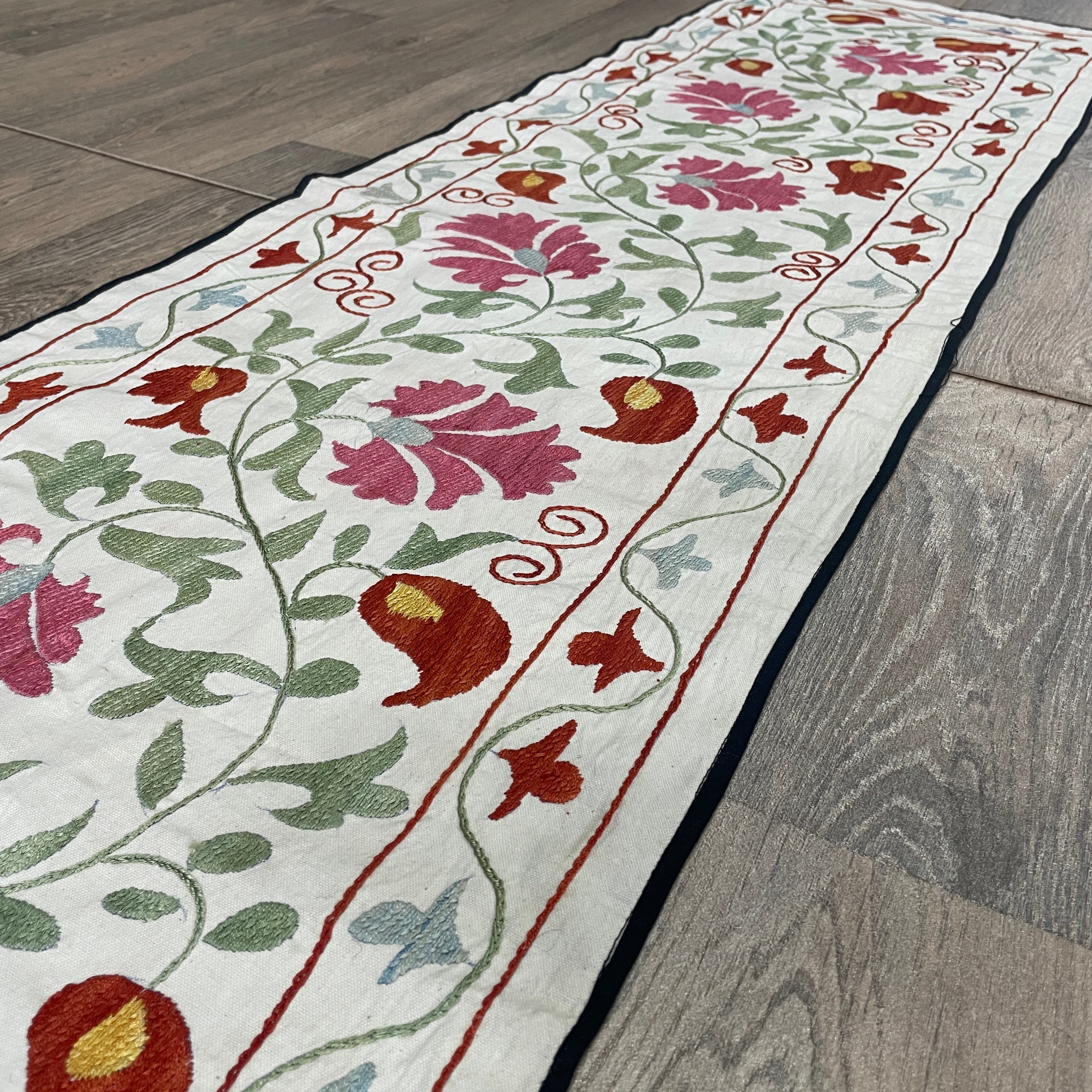 Uzbek Suzani Table Runner