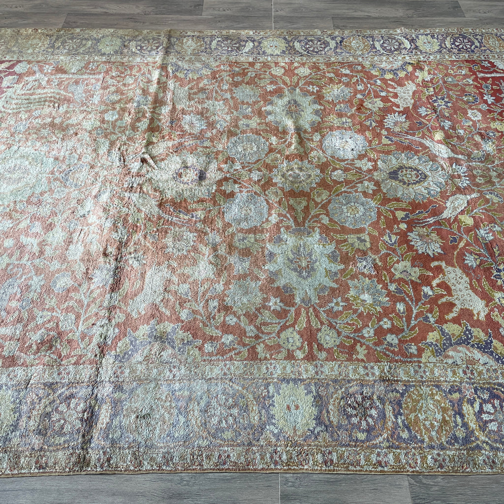 306 x 196 cm | Anatolian Kayseri Silk Rug (Antique 1950)
