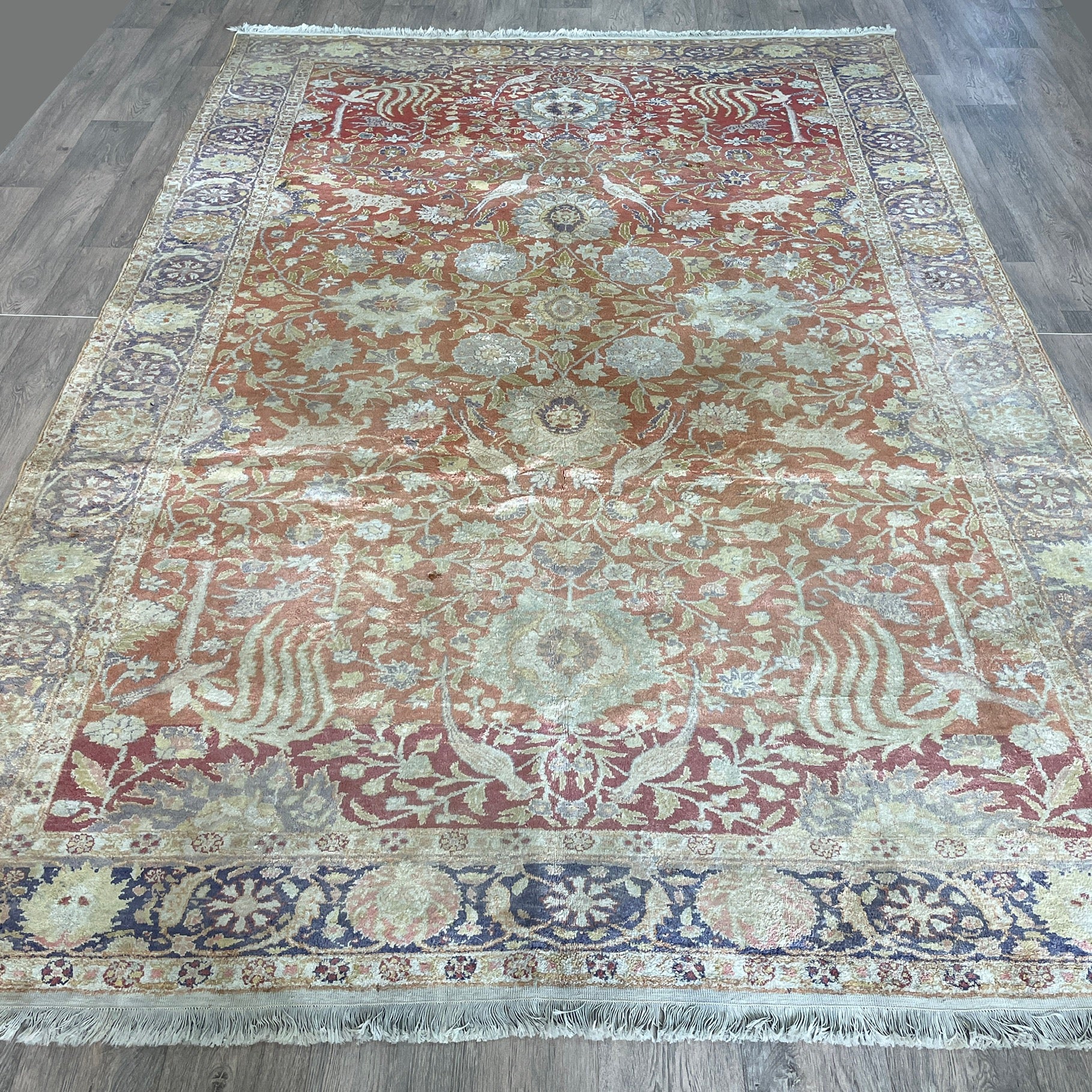 306 x 196 cm | Anatolian Kayseri Silk Rug (Antique 1950)