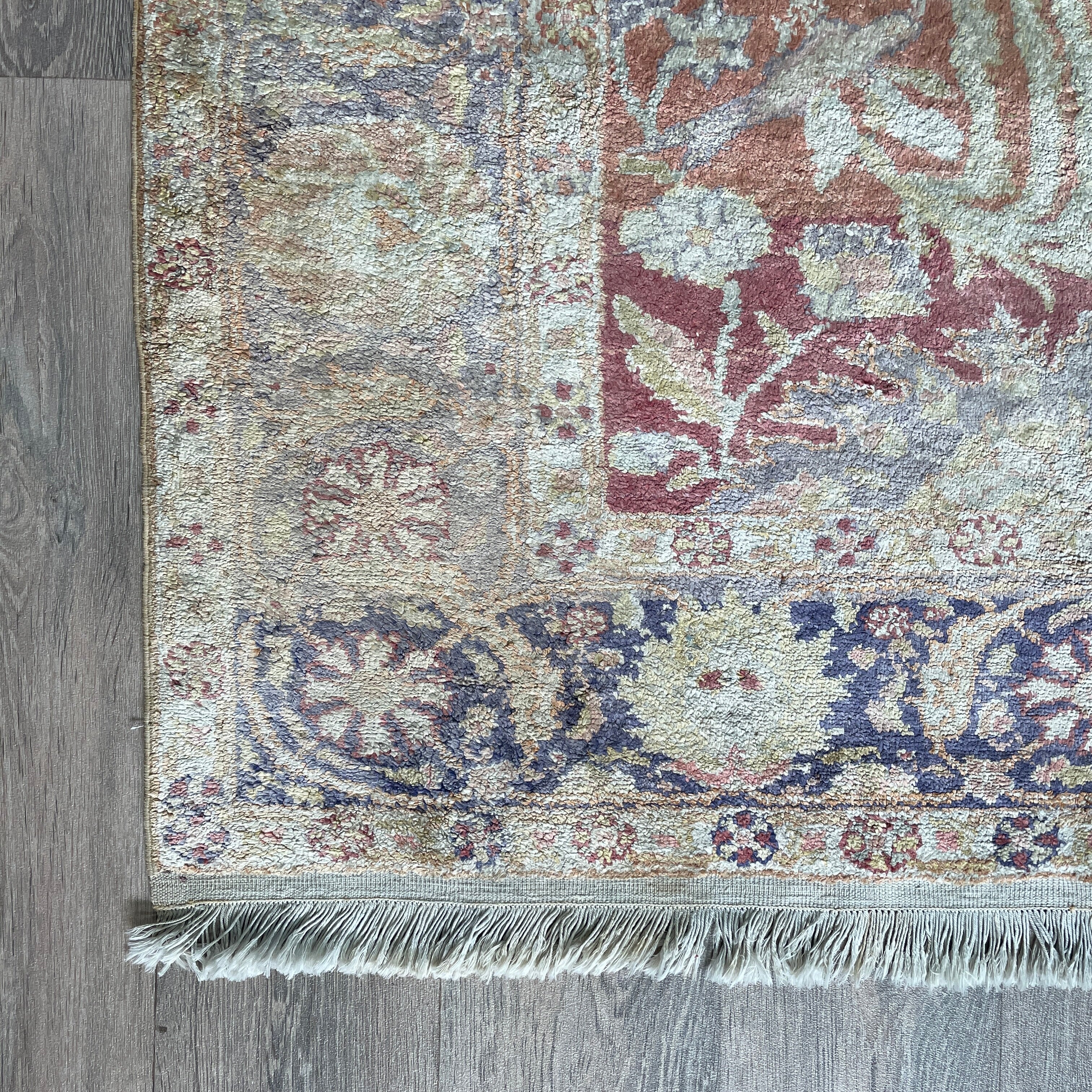 306 x 196 cm | Anatolian Kayseri Silk Rug (Antique 1950) - Khorasan Rugs