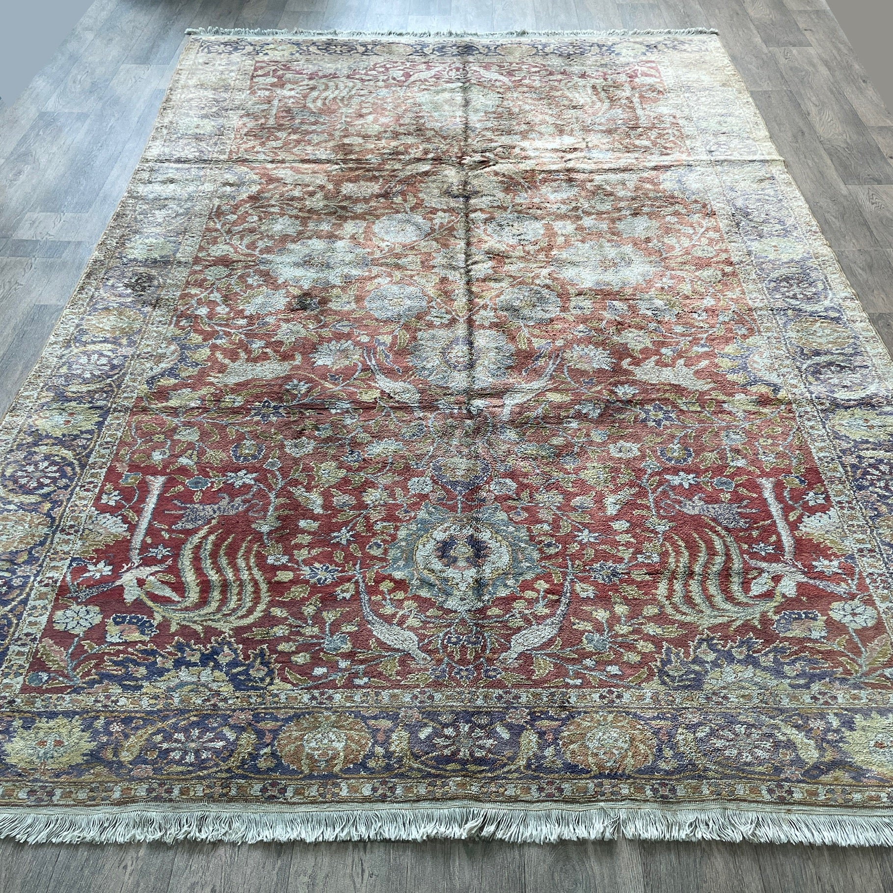 306 x 196 cm | Anatolian Kayseri Silk Rug (Antique 1950)