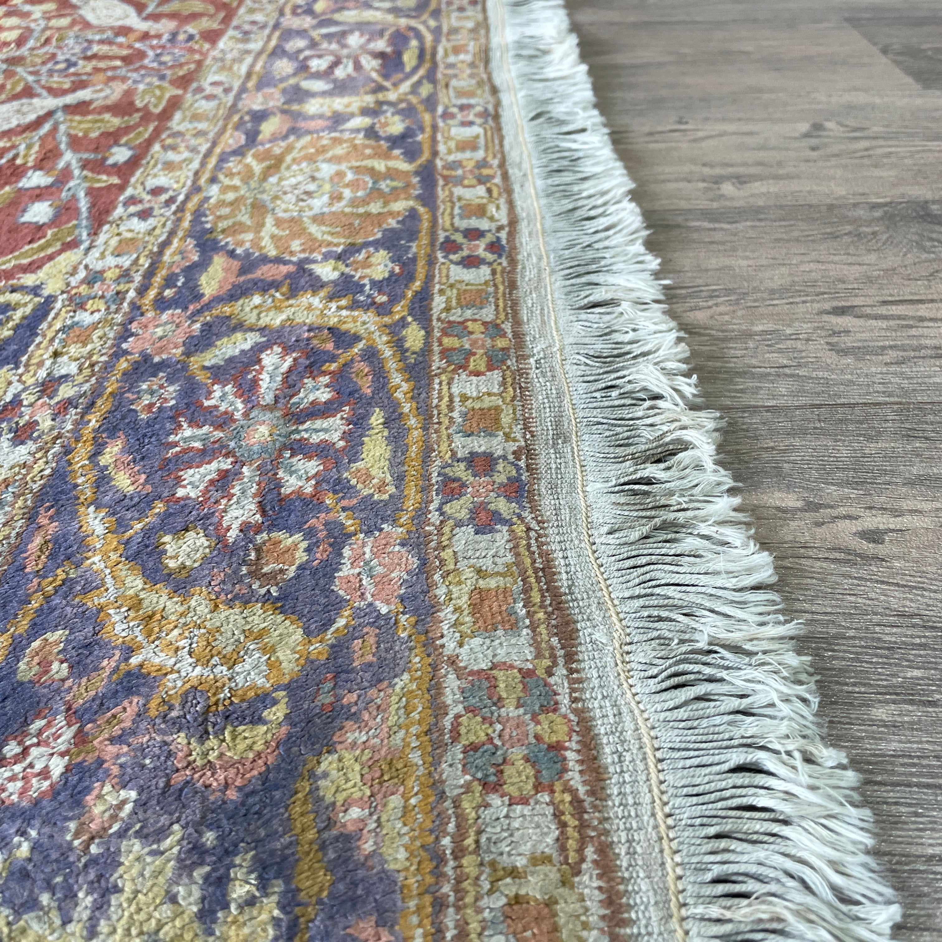 306 x 196 cm | Anatolian Kayseri Silk Rug (Antique 1950) - Khorasan Rugs