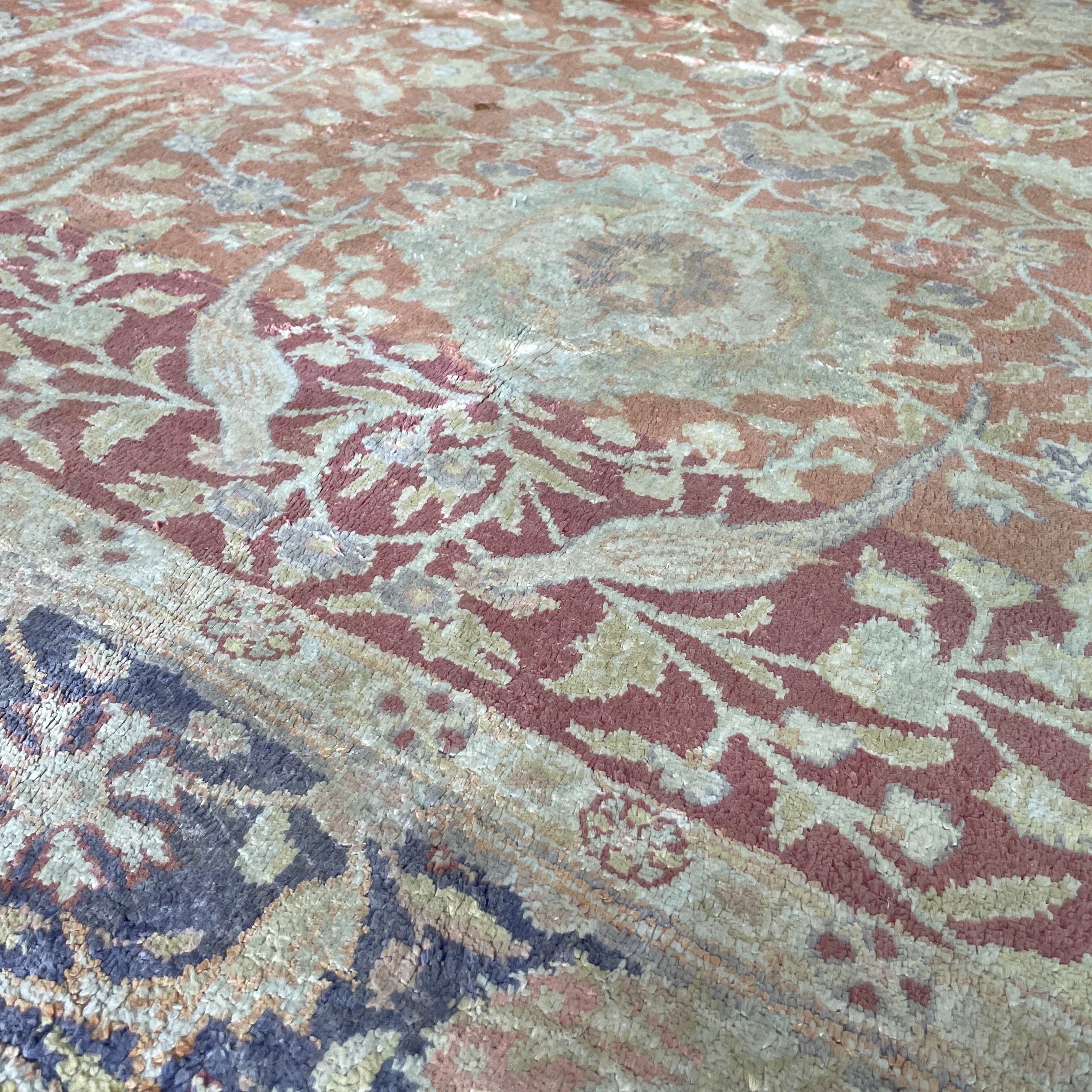 306 x 196 cm | Anatolian Kayseri Silk Rug (Antique 1950) - Khorasan Rugs