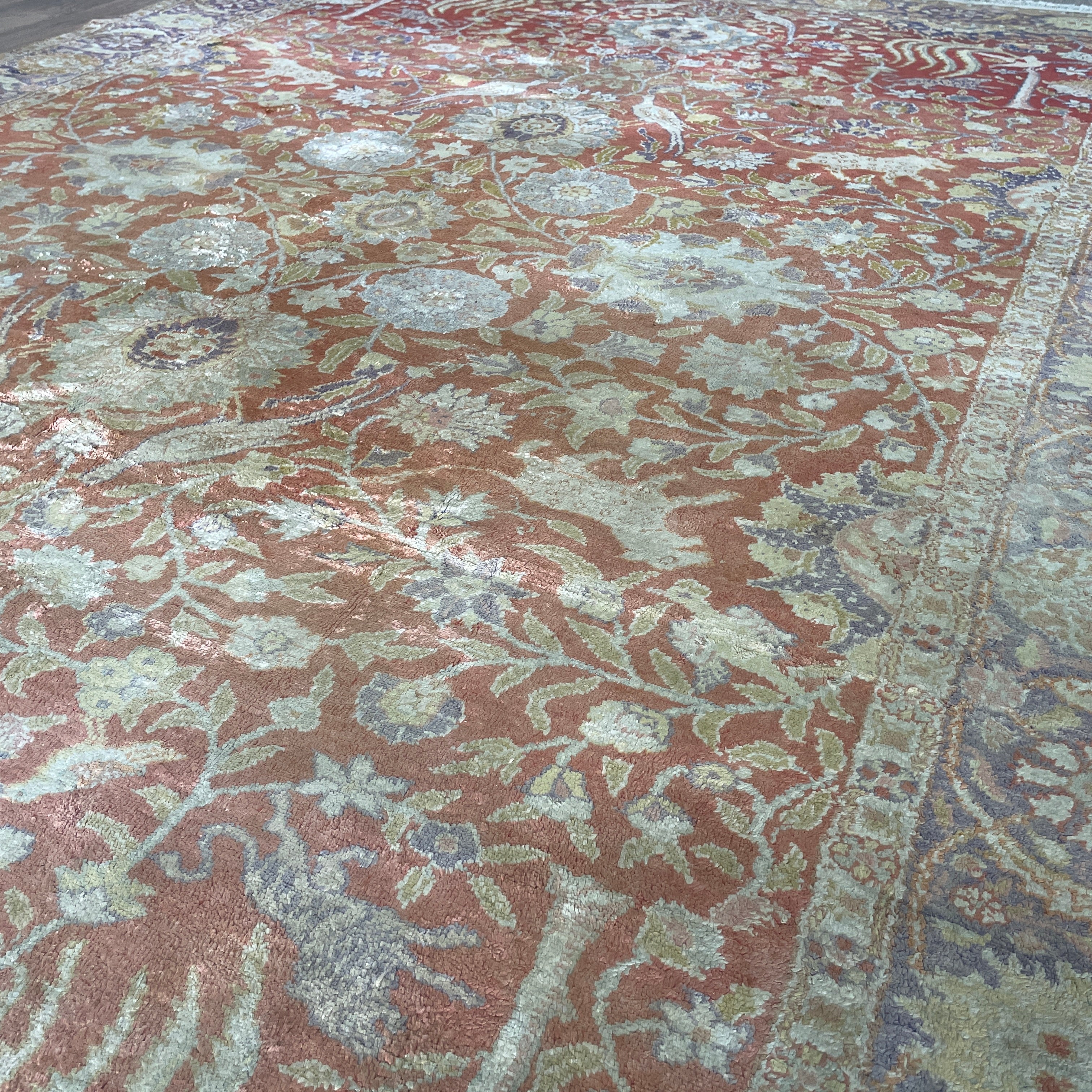 306 x 196 cm | Anatolian Kayseri Silk Rug (Antique 1950) - Khorasan Rugs