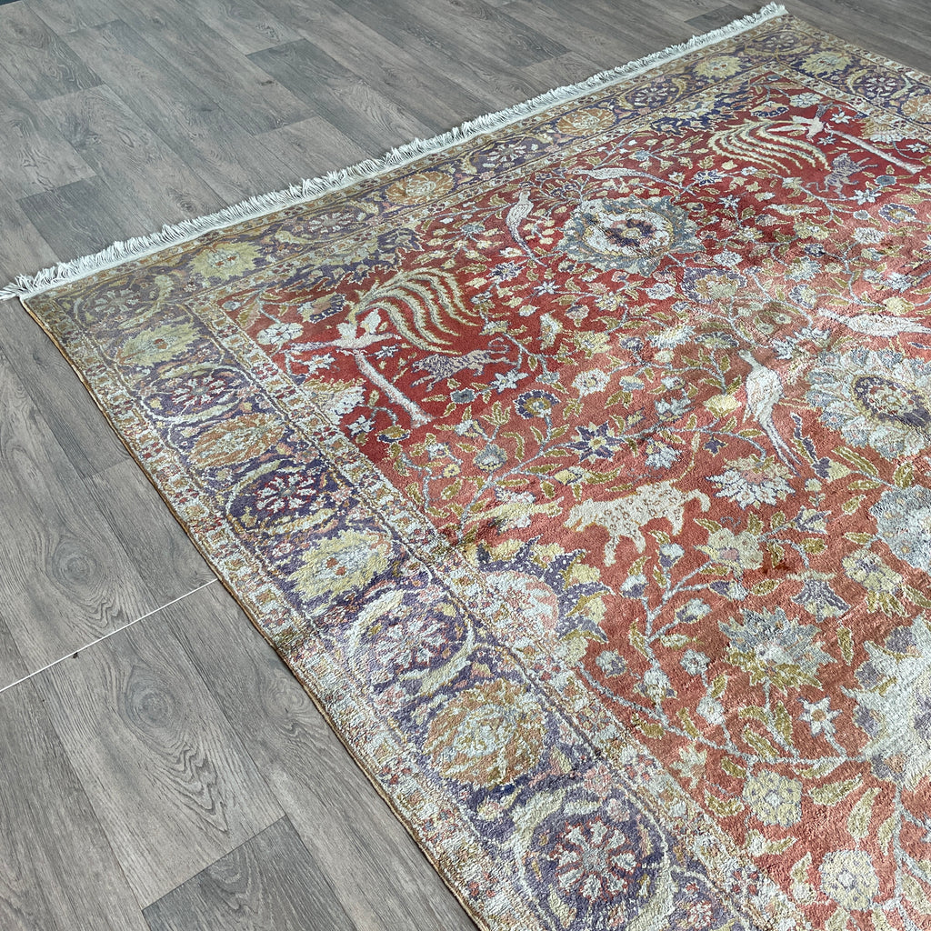 306 x 196 cm | Anatolian Kayseri Silk Rug (Antique 1950)