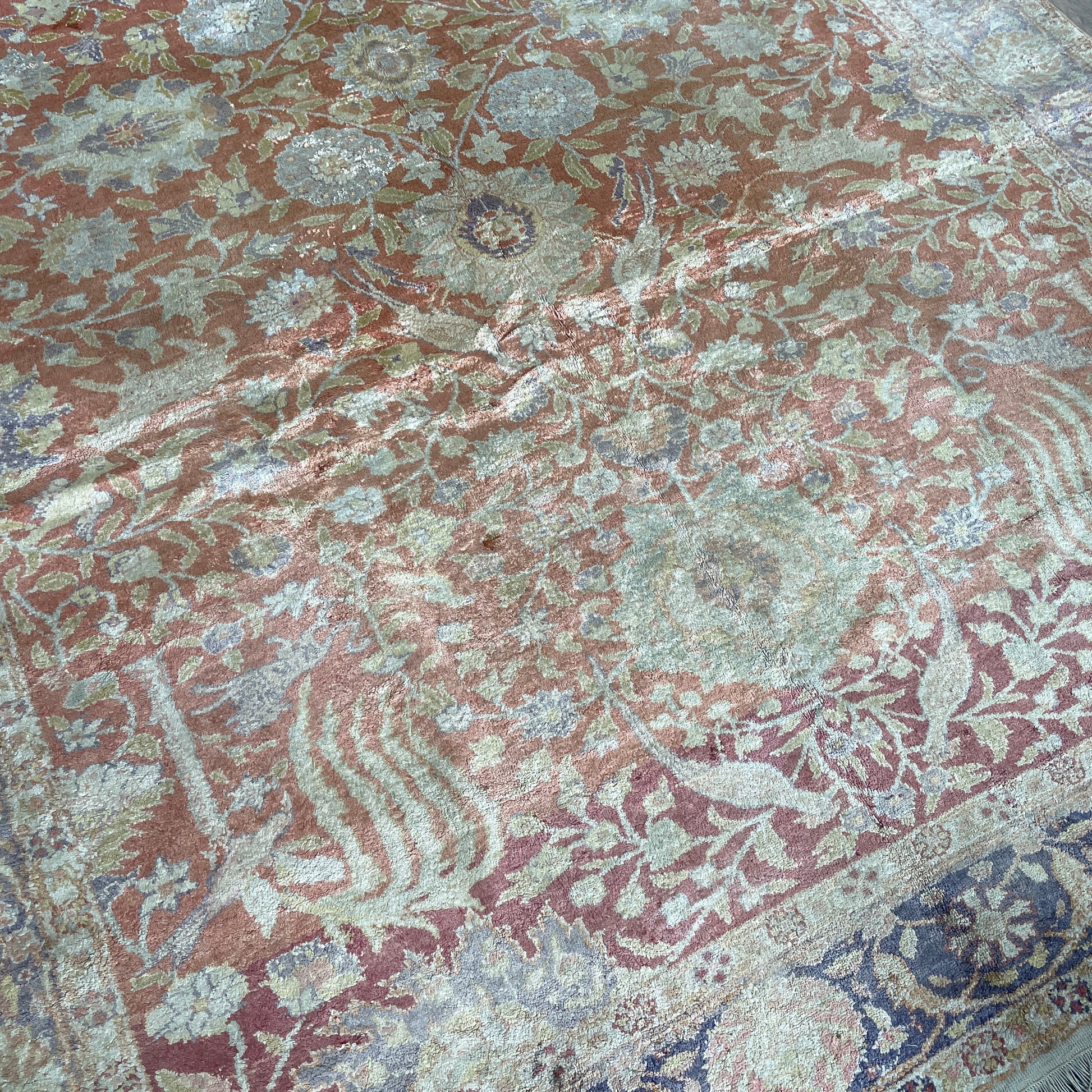 306 x 196 cm | Anatolian Kayseri Silk Rug (Antique 1950)