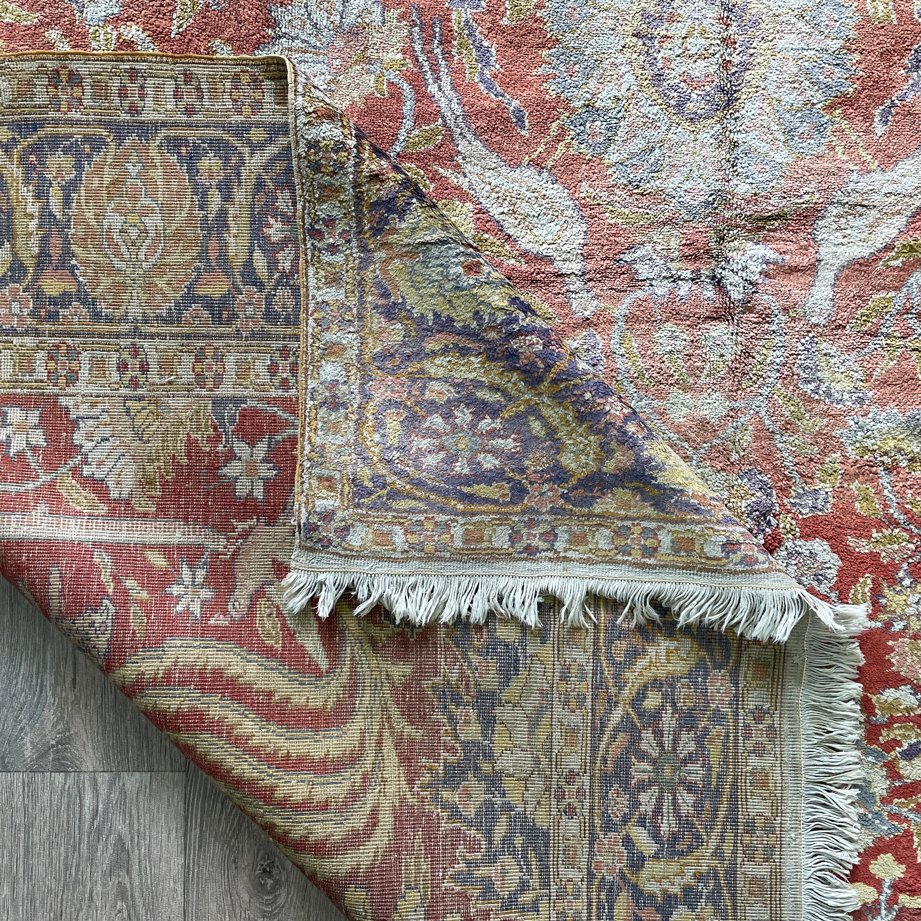 306 x 196 cm | Anatolian Kayseri Silk Rug (Antique 1950) - Khorasan Rugs