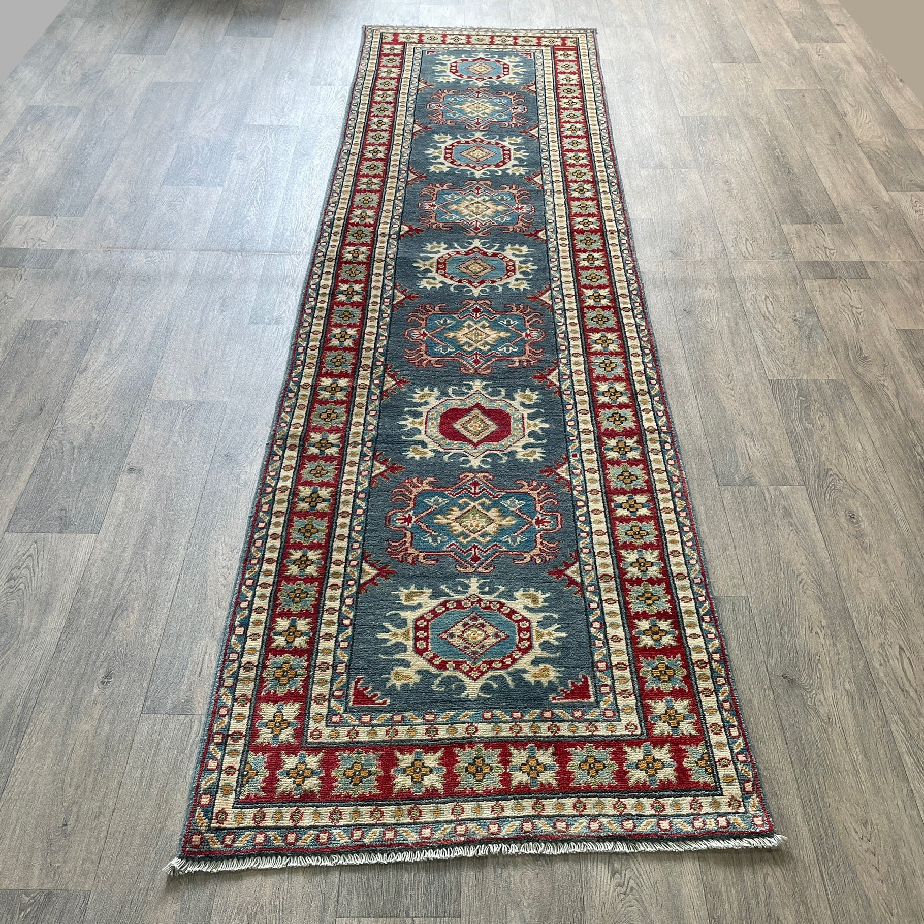 293 x 83 cm | Afghan Kazak Yakash Runner