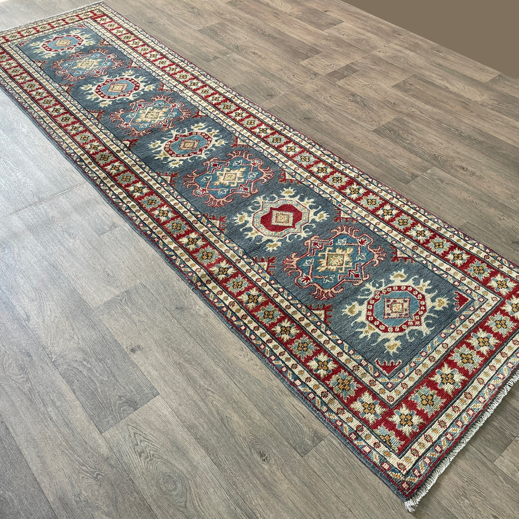293 x 83 cm | Afghan Kazak Yakash Runner
