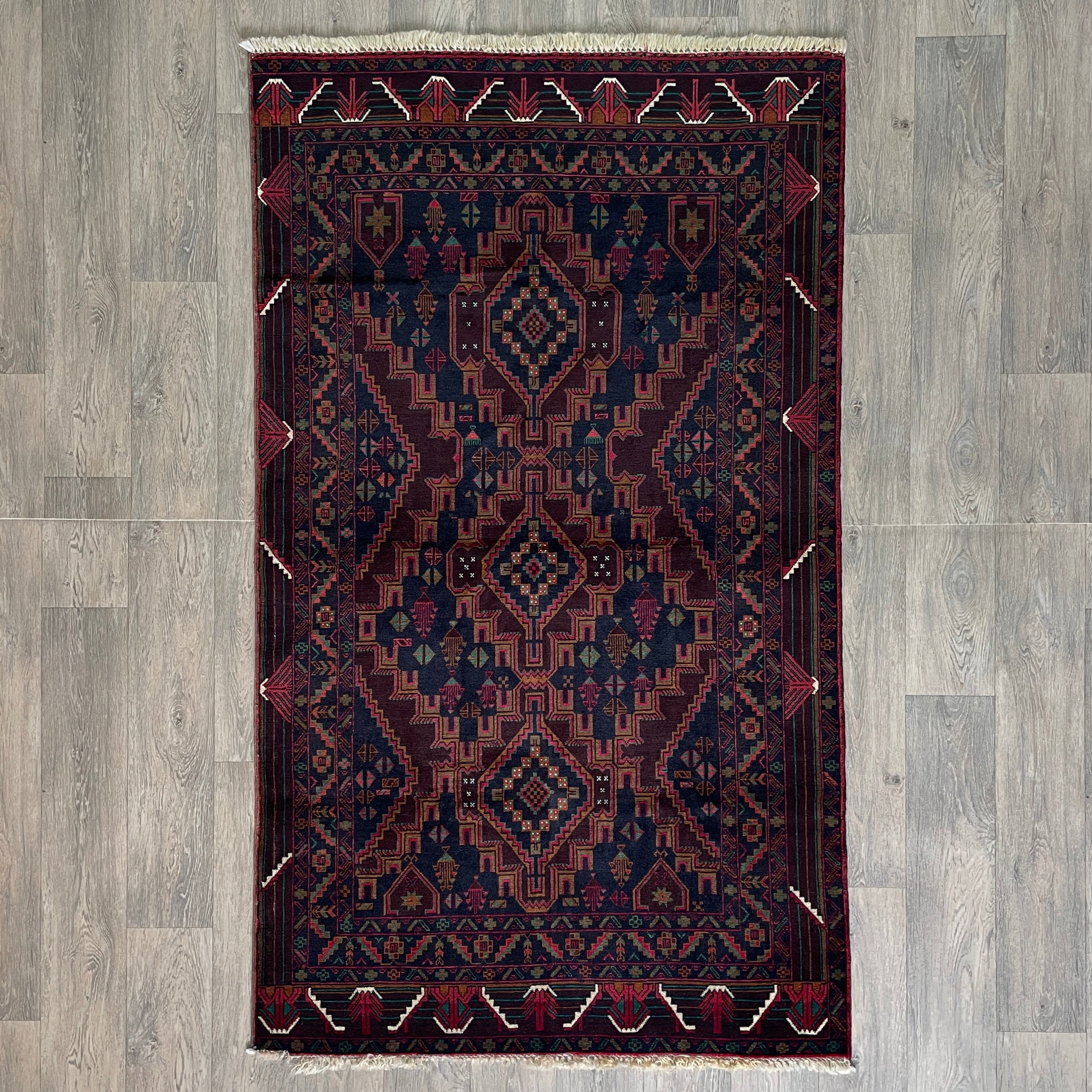 199 x 113 cm | Afghan Fine Baluch Rug - Khorasan Rugs