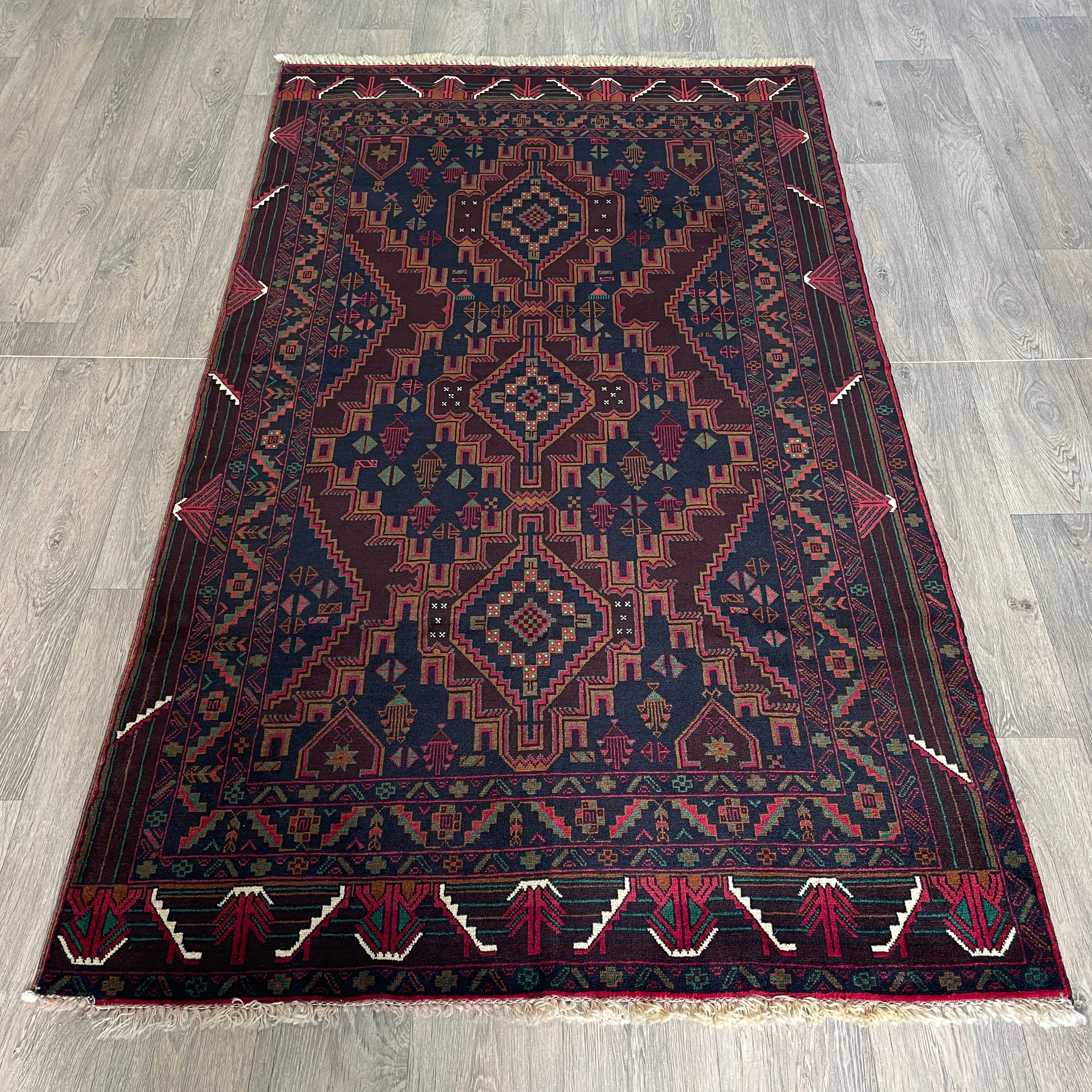 199 x 113 cm | Afghan Fine Baluch Rug - Khorasan Rugs