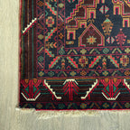 199 x 113 cm | Afghan Fine Baluch Rug - Khorasan Rugs
