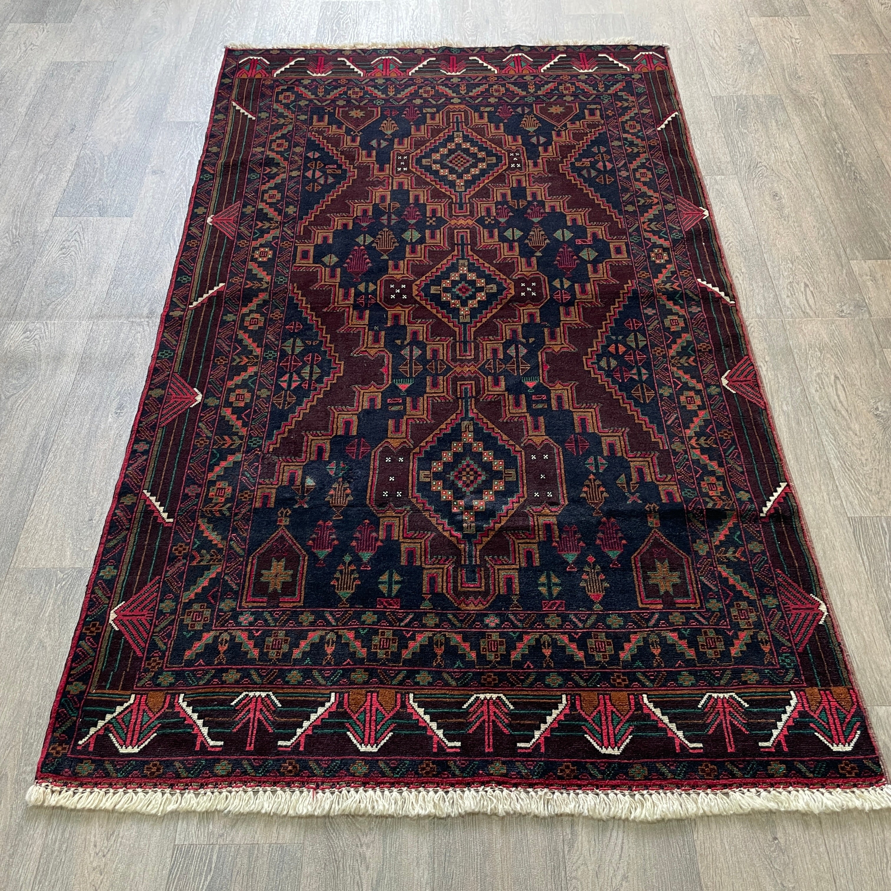 199 x 113 cm | Afghan Fine Baluch Rug - Khorasan Rugs