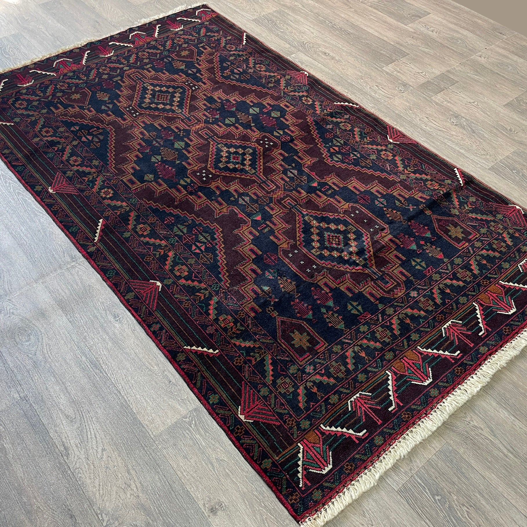 199 x 113 cm | Afghan Fine Baluch Rug - Khorasan Rugs
