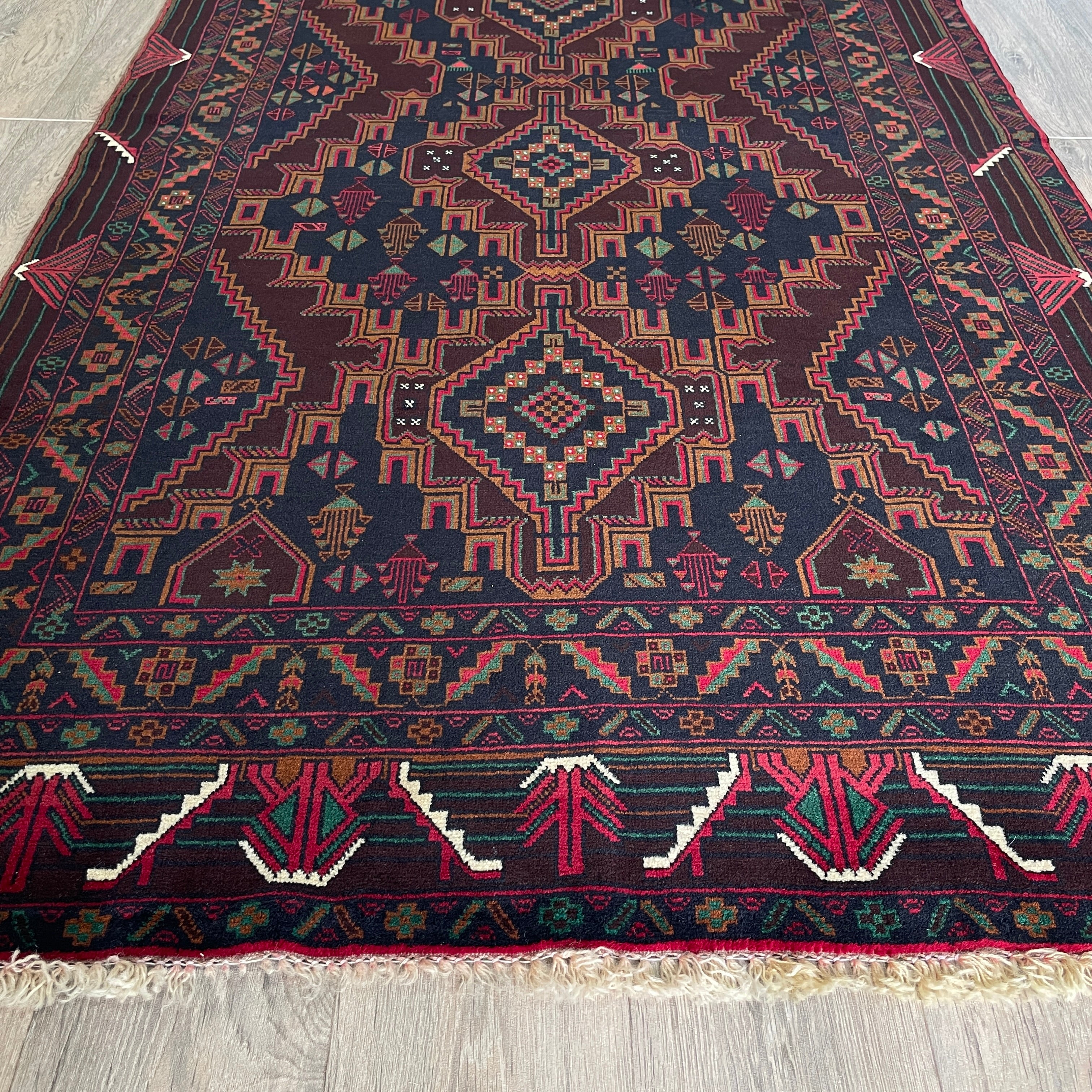199 x 113 cm | Afghan Fine Baluch Rug - Khorasan Rugs