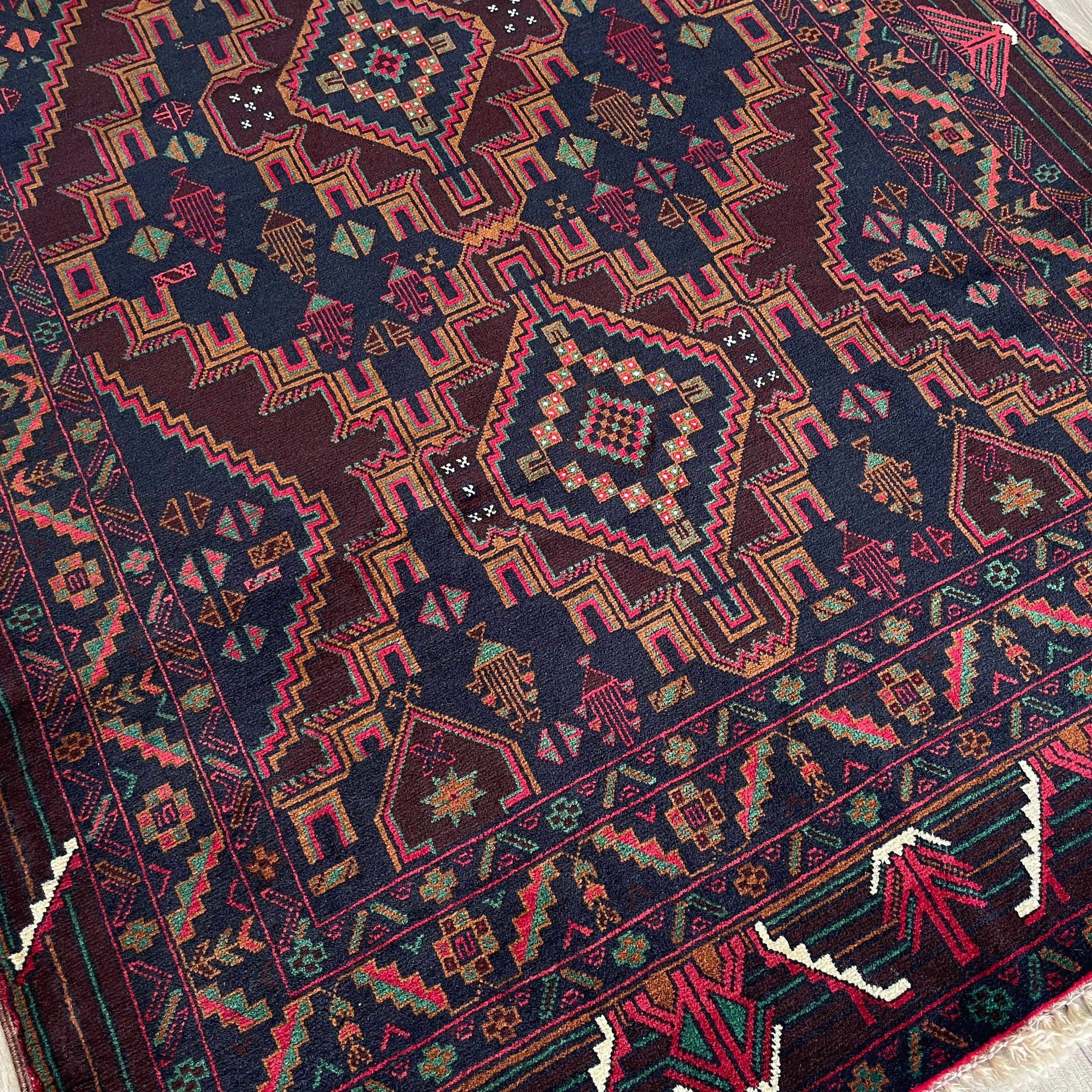 199 x 113 cm | Afghan Fine Baluch Rug - Khorasan Rugs