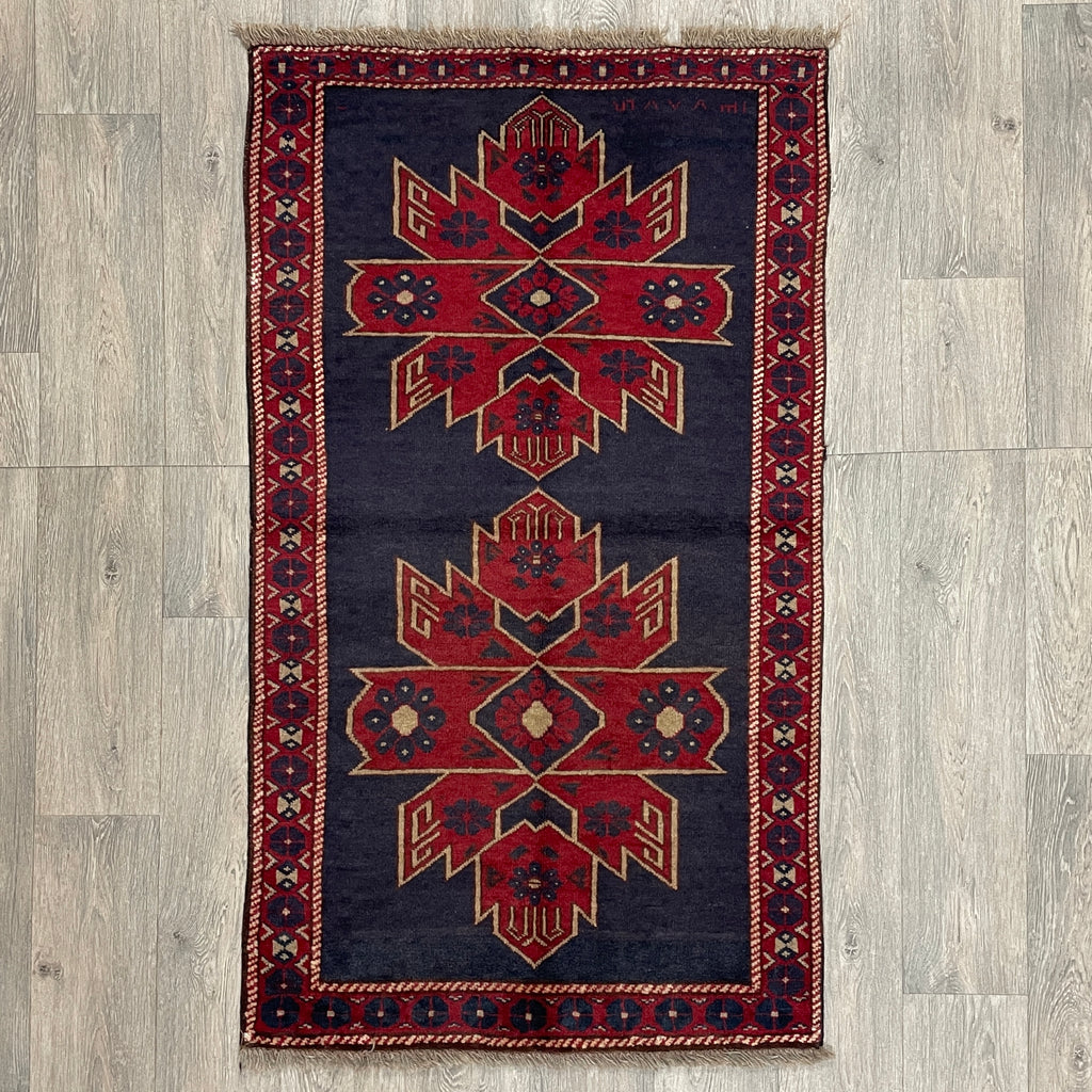 Afghan Herati Baluch Rug (Old 1980)