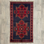 Afghan Herati Baluch Rug (Old 1980)