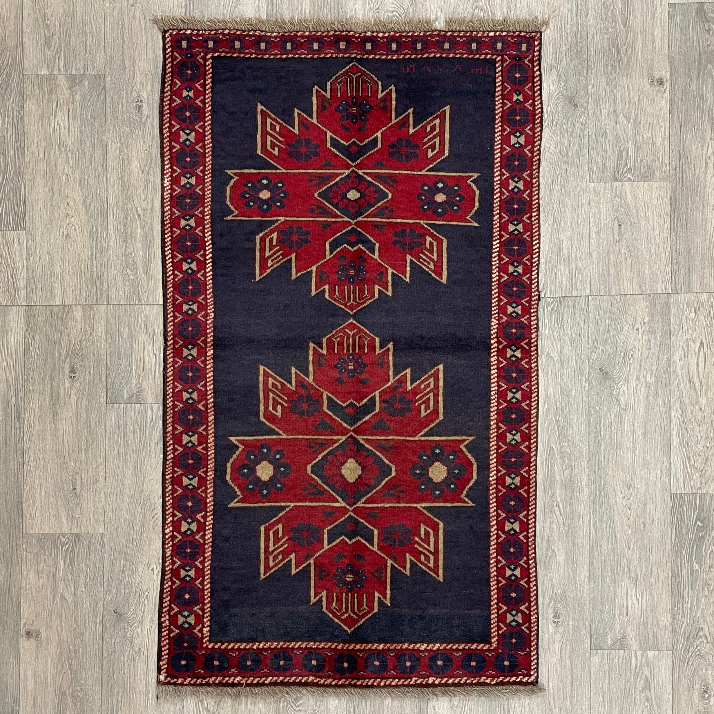Afghan Herati Baluch Rug (Old 1980)