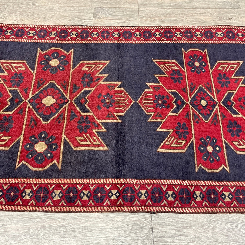 Afghan Herati Baluch Rug (Old 1980)