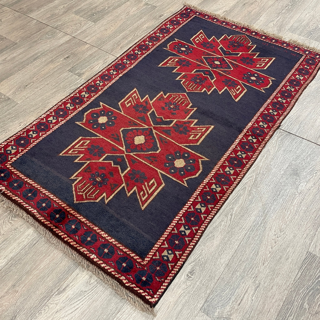 Afghan Herati Baluch Rug (Old 1980)