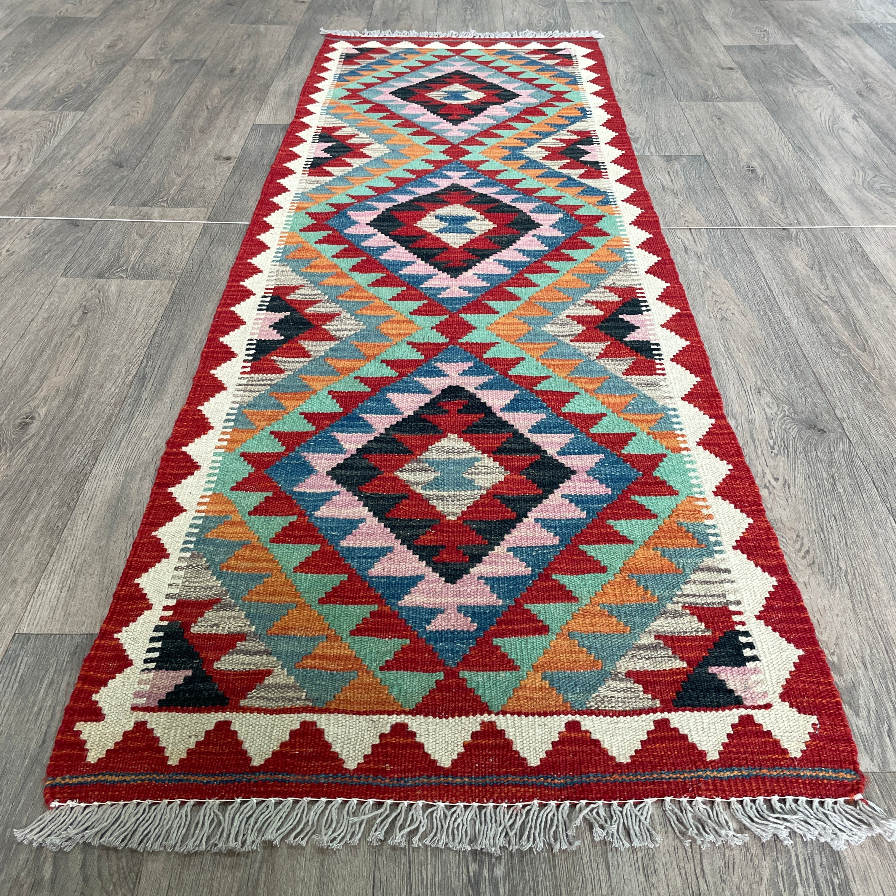 200 x 64 cm | Afghan Kilim Runner - Khorasan Rugs