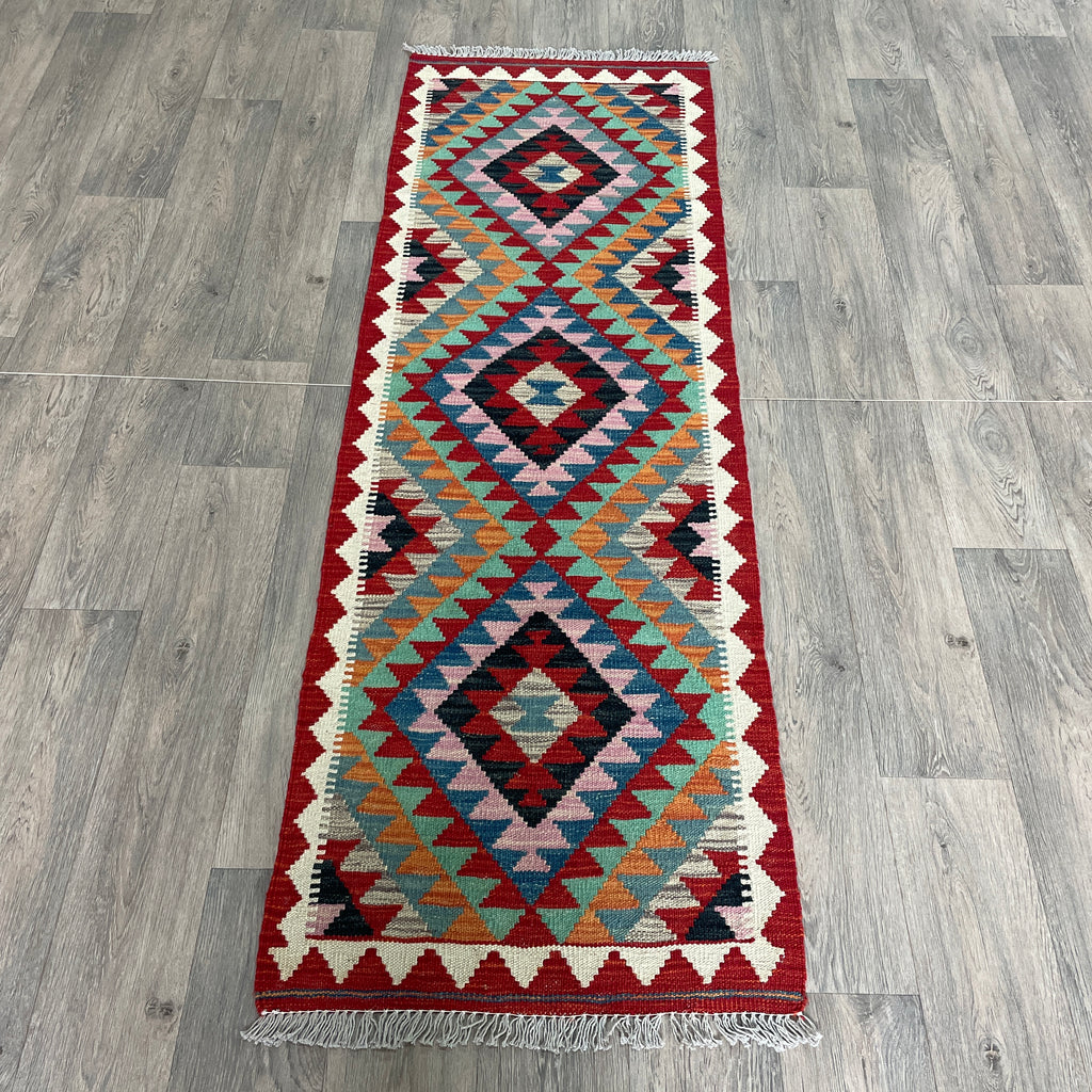 200 x 64 cm | Afghan Kilim Runner - Khorasan Rugs