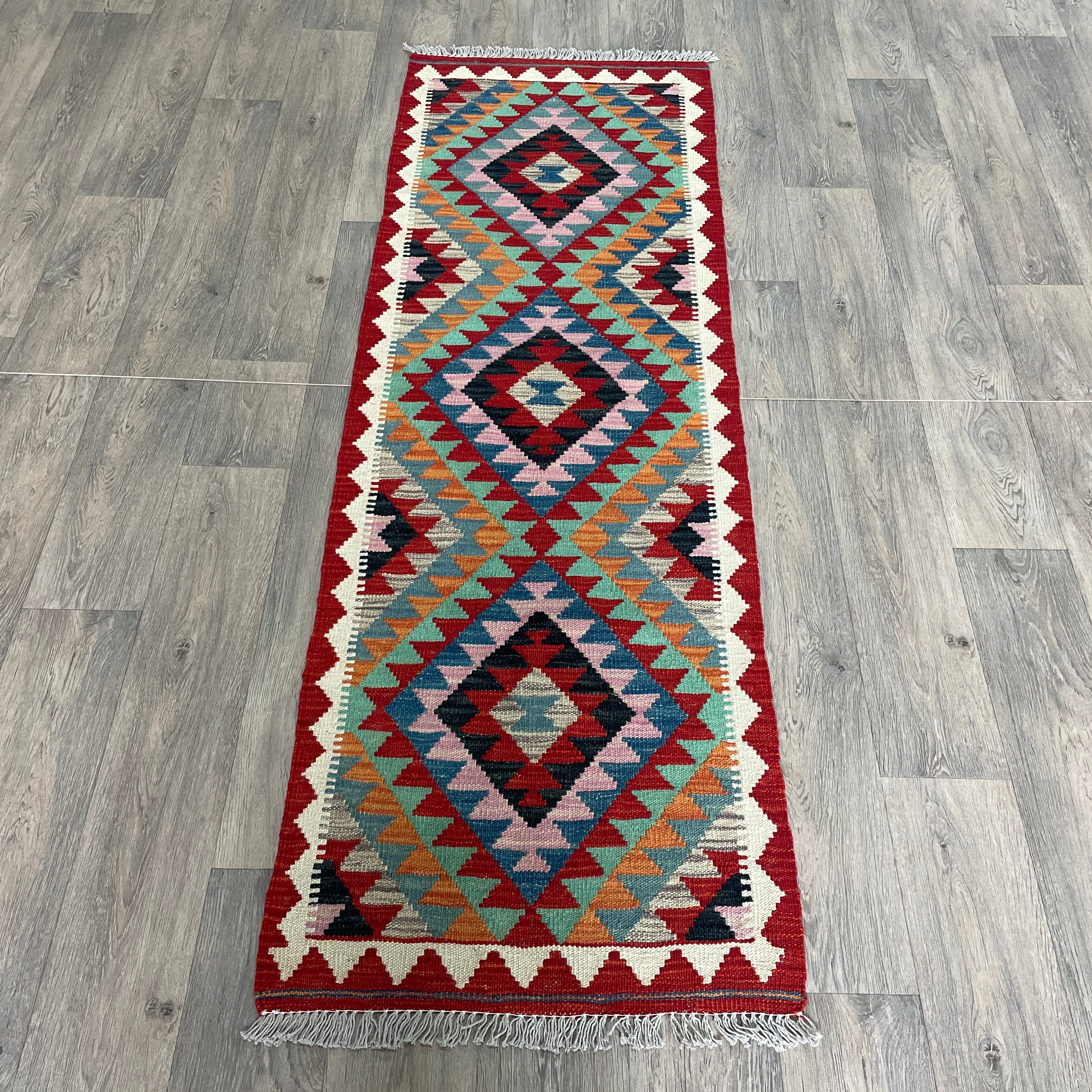 200 x 64 cm | Afghan Kilim Runner - Khorasan Rugs