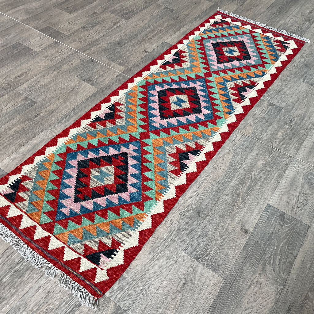 200 x 64 cm | Afghan Kilim Runner - Khorasan Rugs