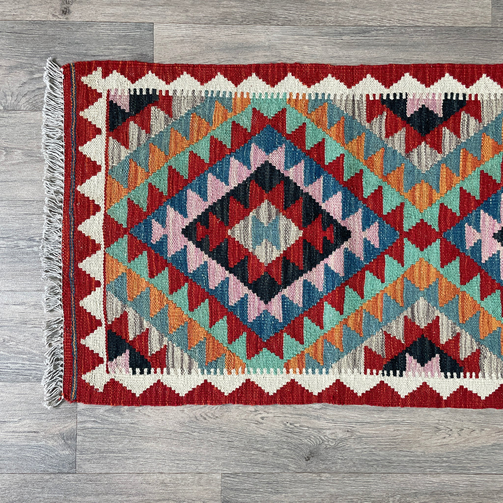 200 x 64 cm | Afghan Kilim Runner - Khorasan Rugs
