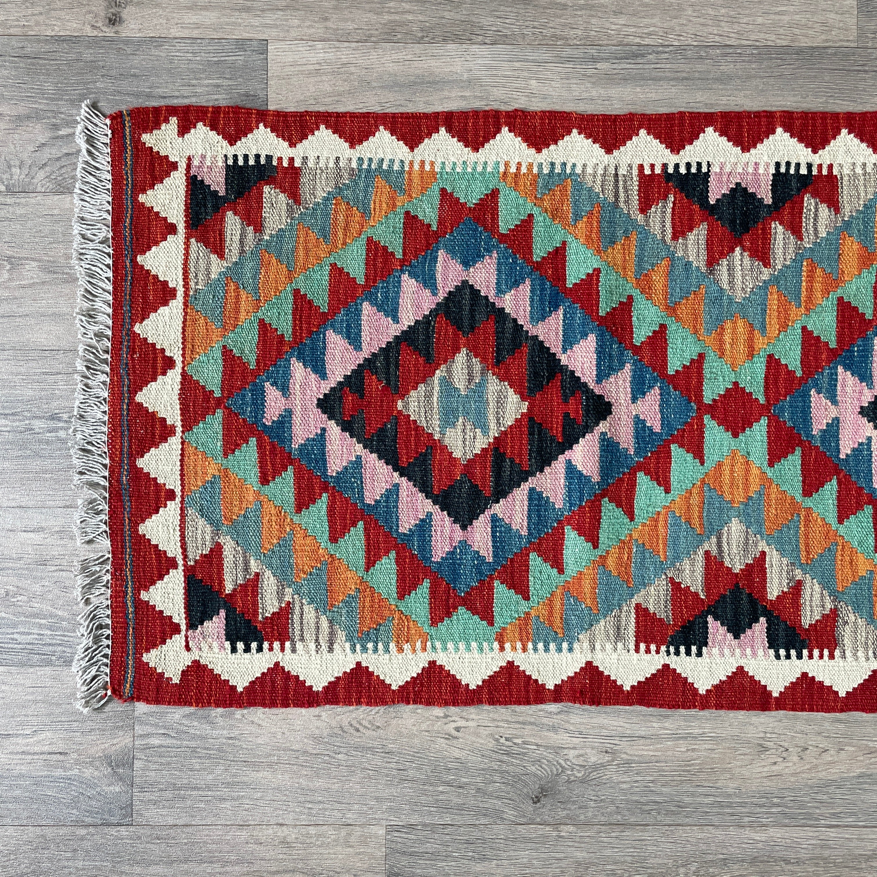 200 x 64 cm | Afghan Kilim Runner - Khorasan Rugs