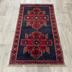 Afghan Herati Baluch Rug (Old 1980)