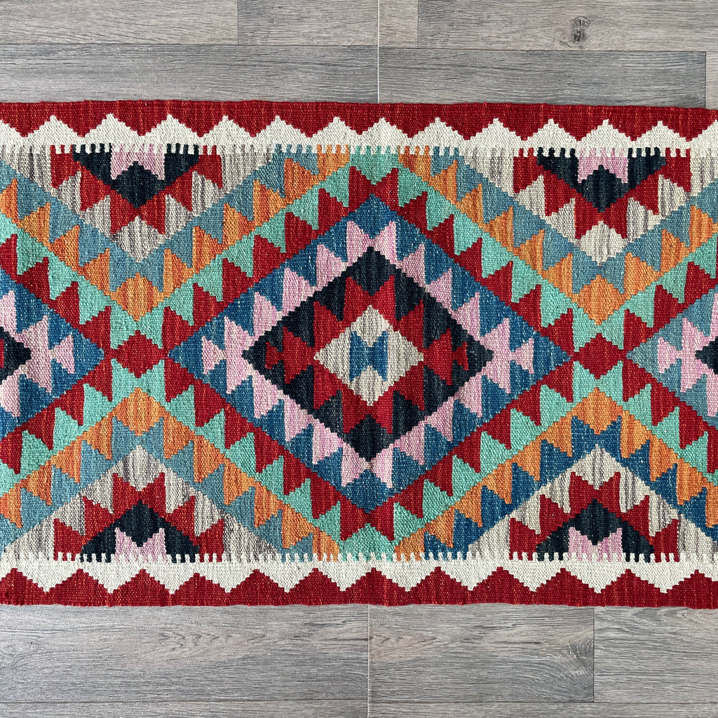 200 x 64 cm | Afghan Kilim Runner - Khorasan Rugs