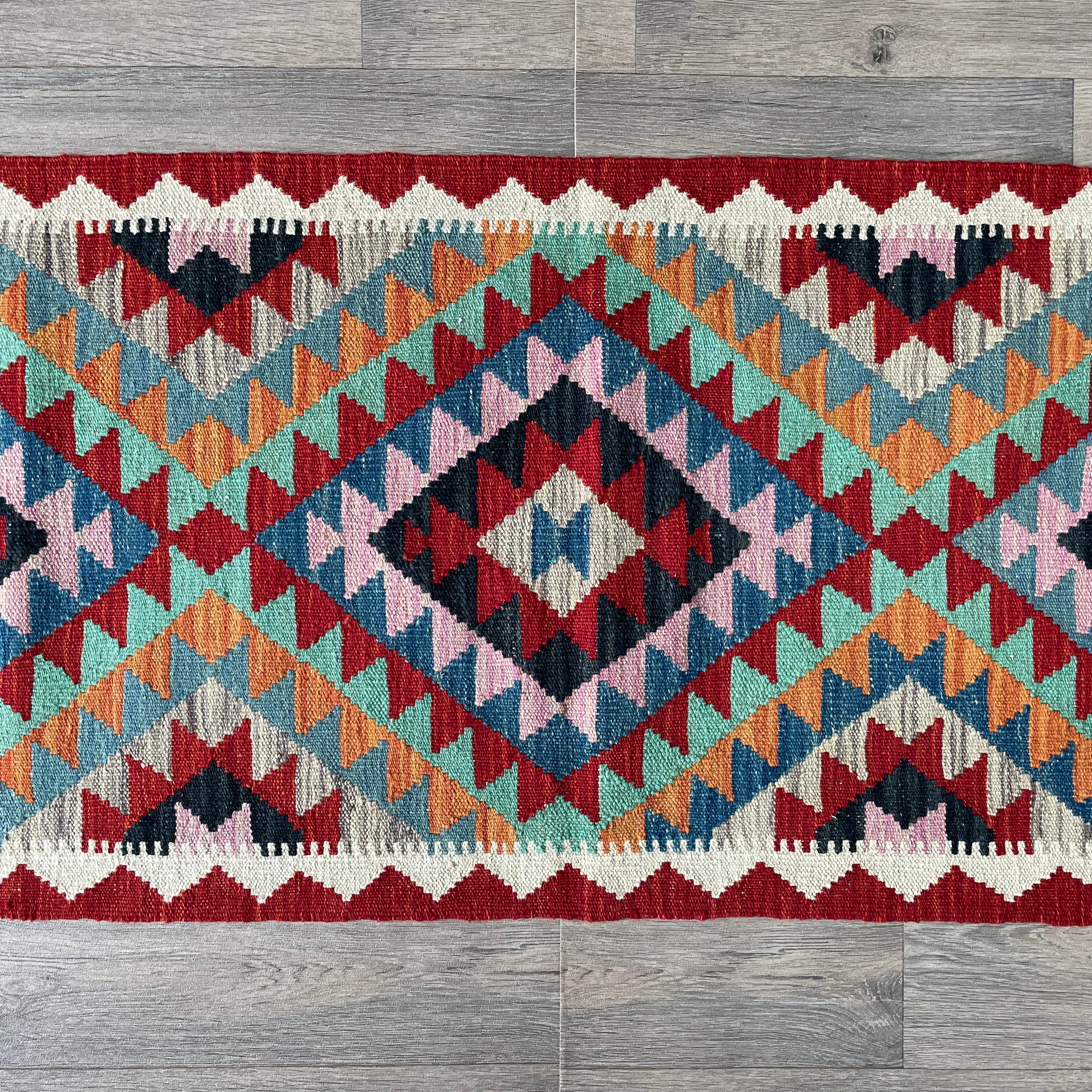 200 x 64 cm | Afghan Kilim Runner - Khorasan Rugs