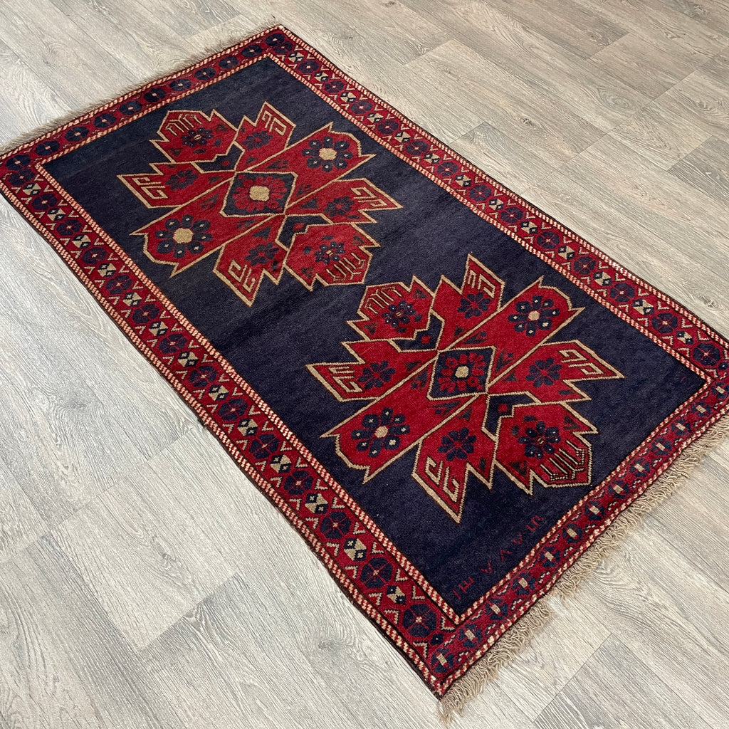 Afghan Herati Baluch Rug (Old 1980)