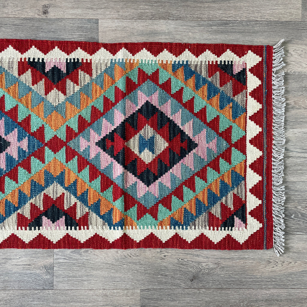 200 x 64 cm | Afghan Kilim Runner - Khorasan Rugs