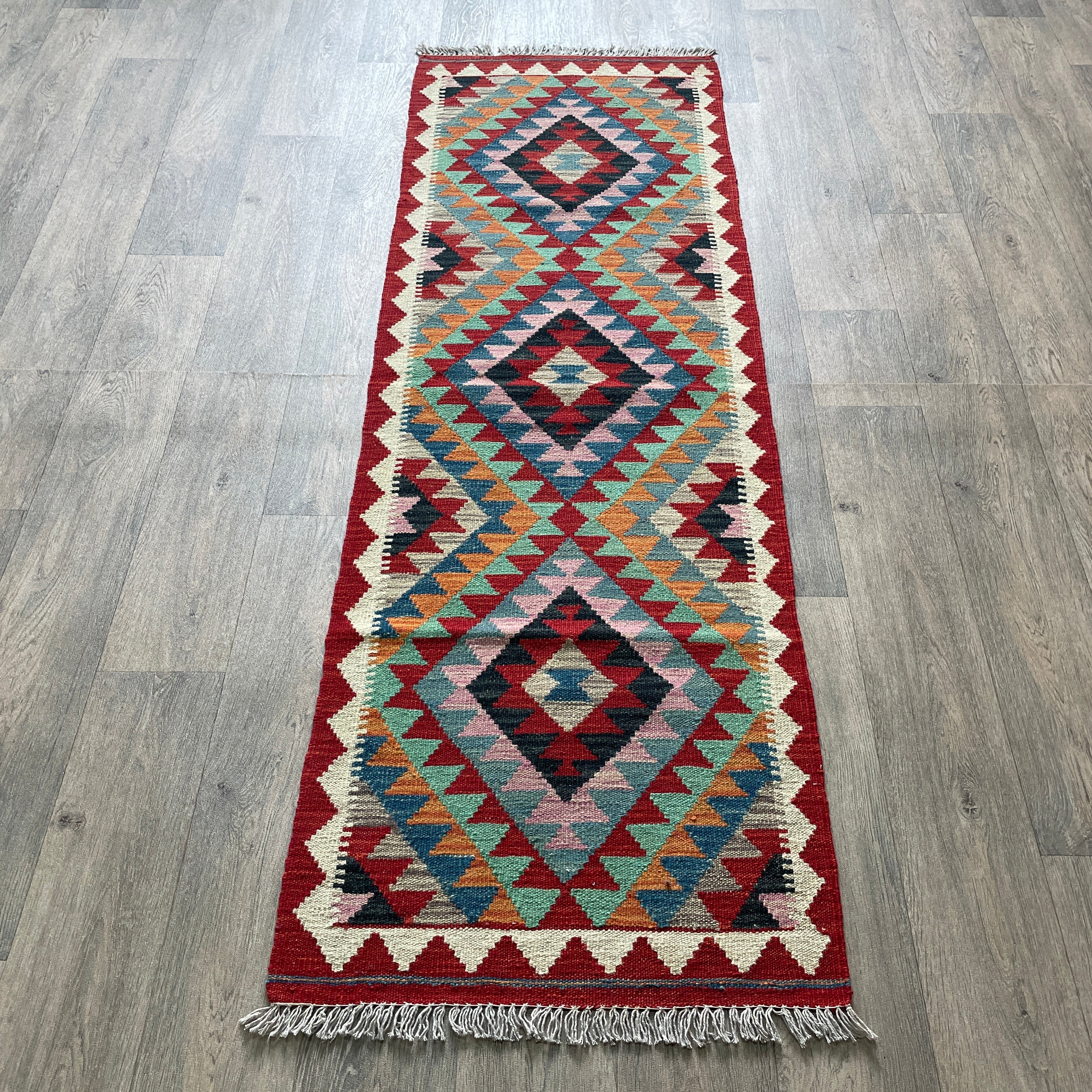 200 x 64 cm | Afghan Kilim Runner - Khorasan Rugs
