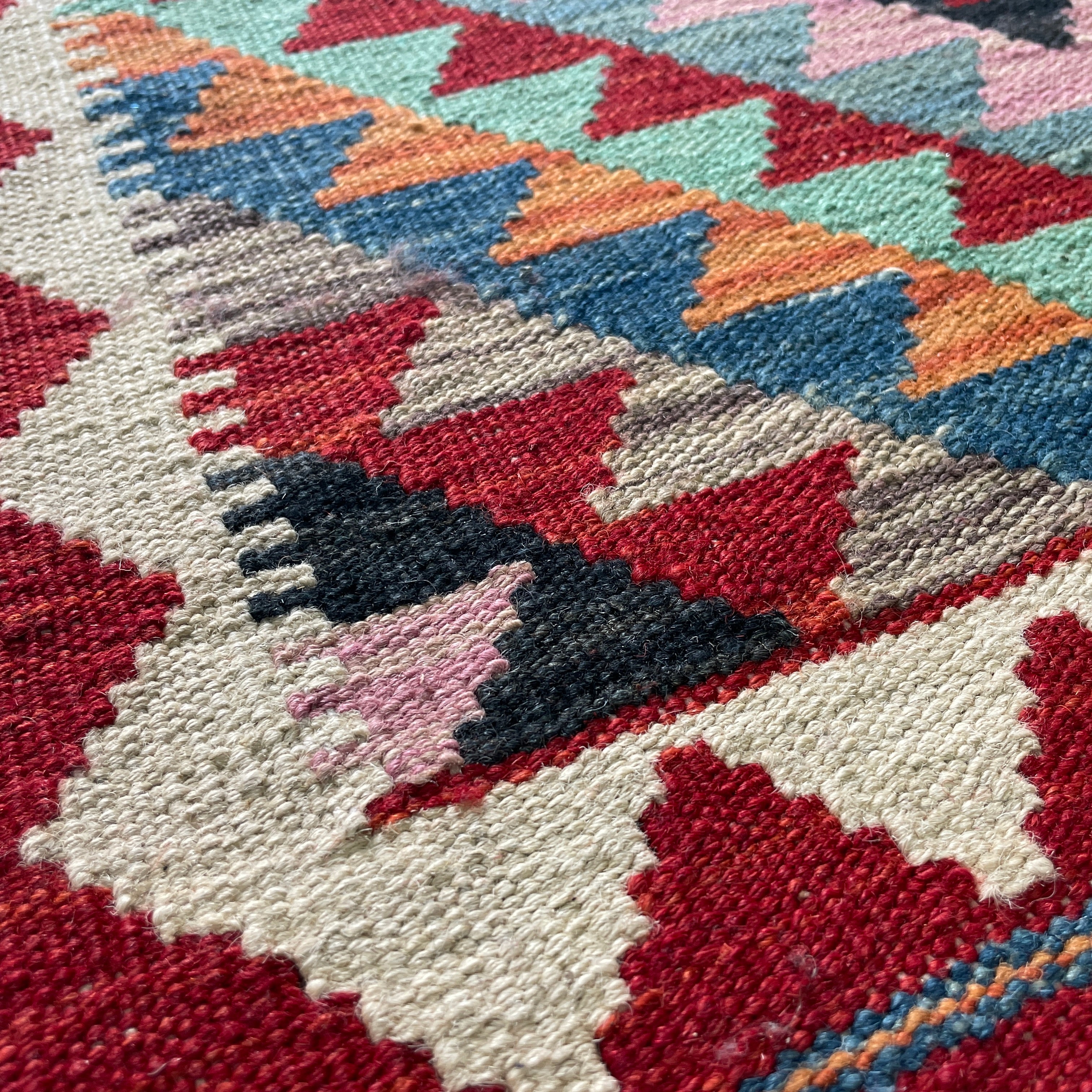 200 x 64 cm | Afghan Kilim Runner - Khorasan Rugs