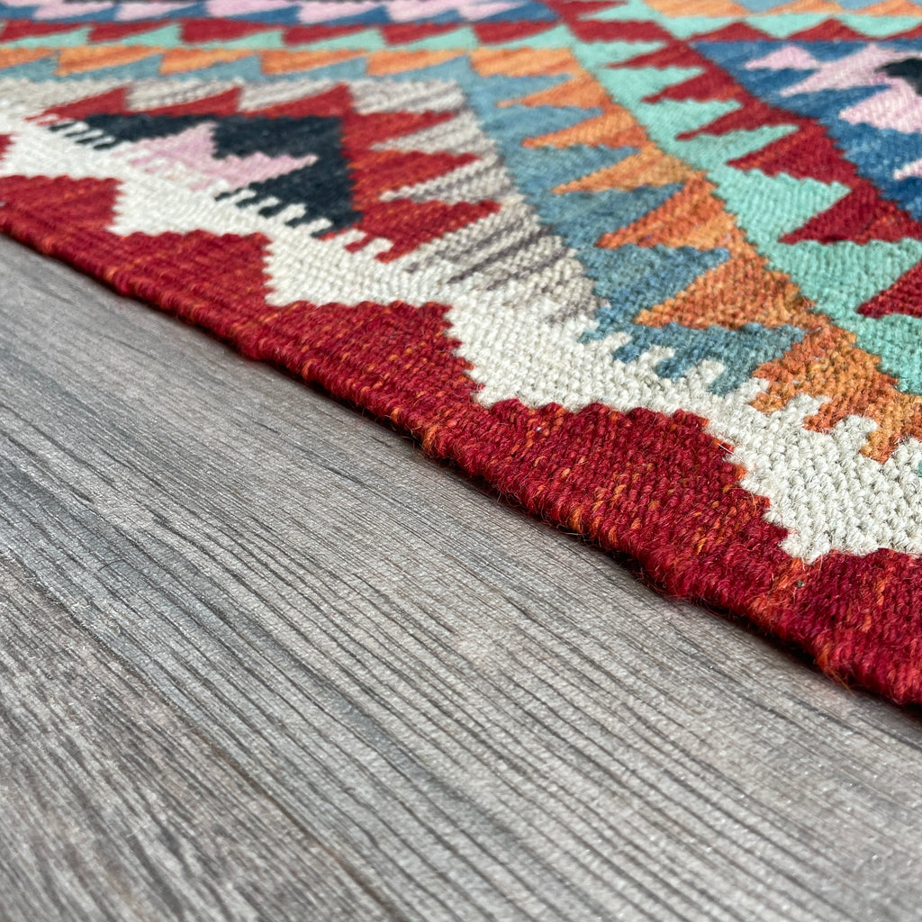 200 x 64 cm | Afghan Kilim Runner - Khorasan Rugs