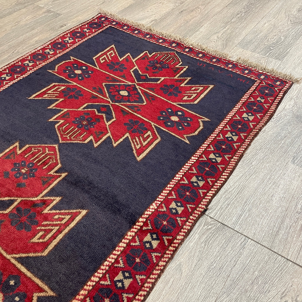 Afghan Herati Baluch Rug (Old 1980)
