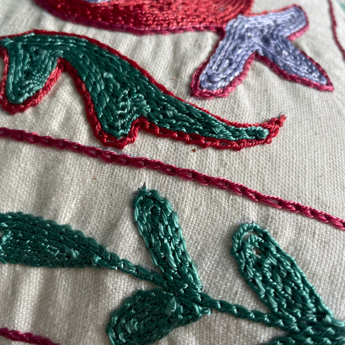 Uzbek Suzani Cushion Cover